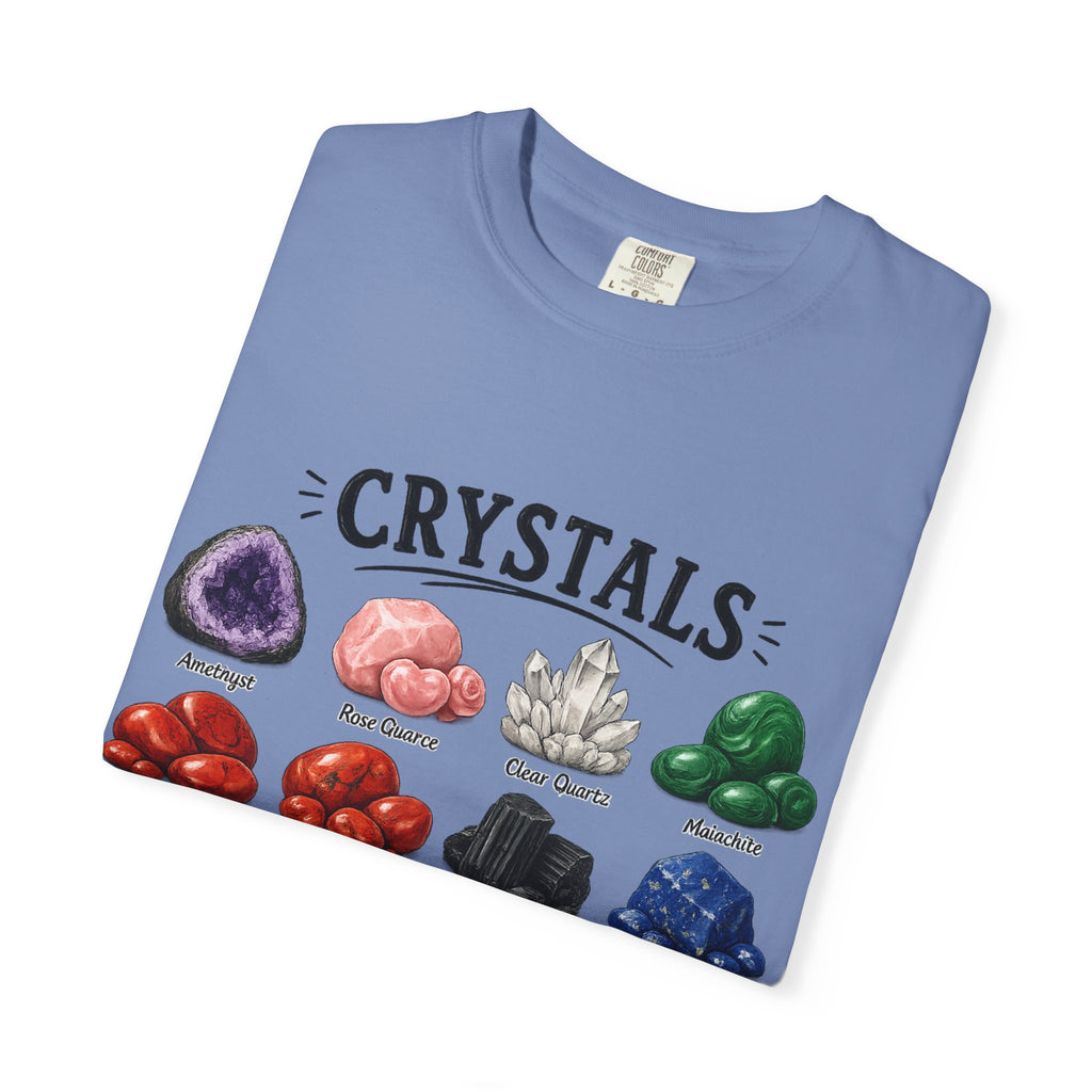 Crystal Guide T-Shirt — Illustrated Gemstone Chart Tee