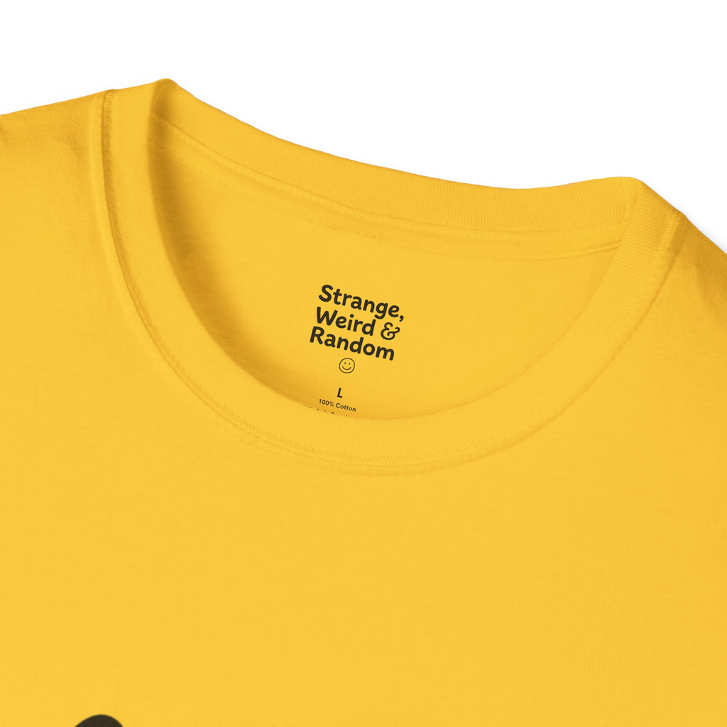 Large Black Smiley Face T-Shirt | Orange Graphic Tee
