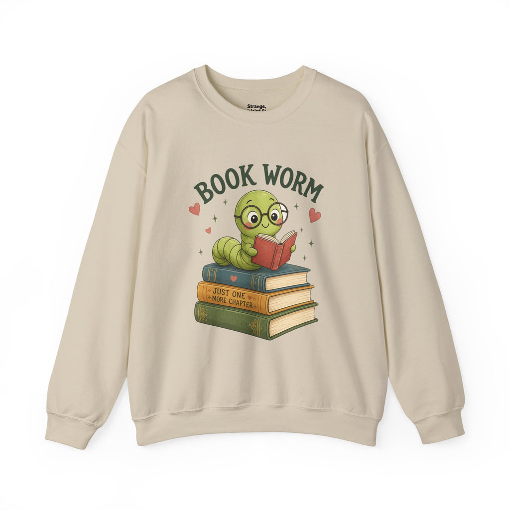 Book Worm Sweatshirt — Cute Reading Lover Crewneck