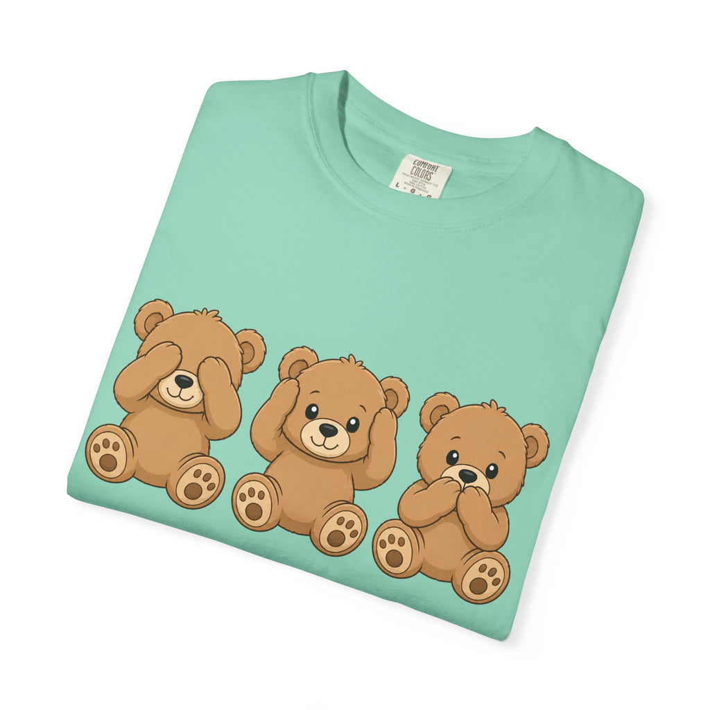 See No Evil Bears T‑Shirt — Cute Three Teddy Design, Cute Animal Tee for Kids & Adults