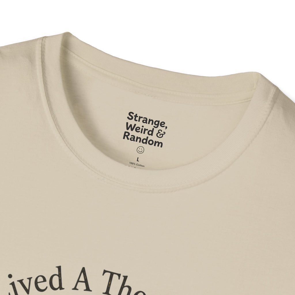 Book Lover T-Shirt — "I've Lived A Thousand Lives" Vintage Stack of Books Design