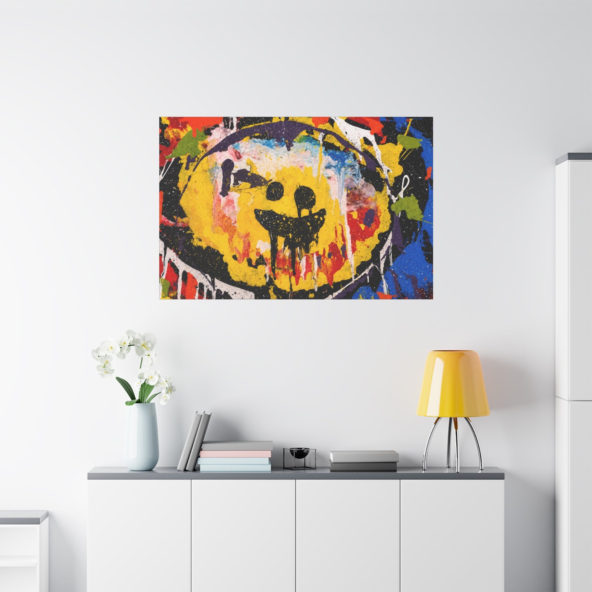 Abstract Graffiti Smile Canvas