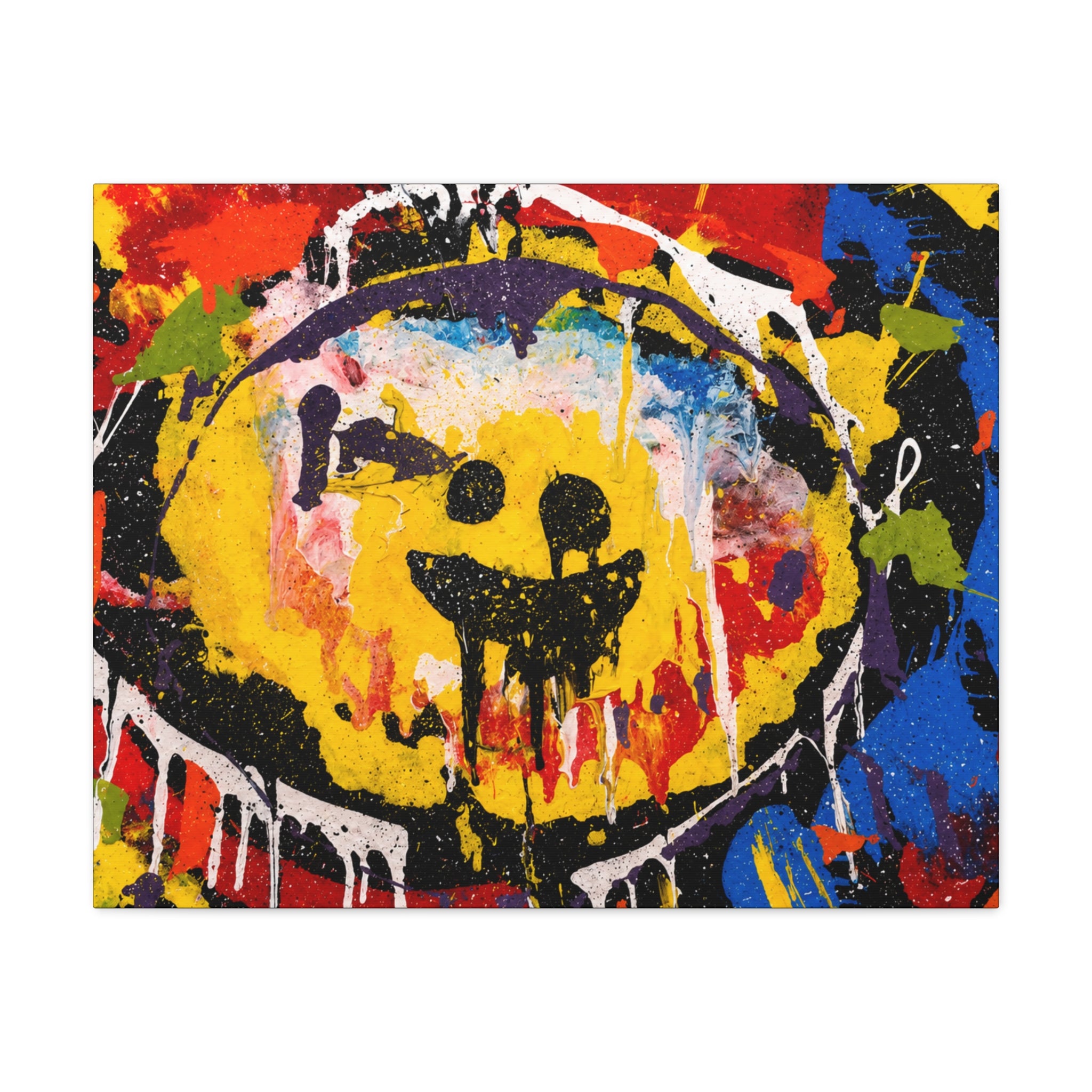 Abstract Graffiti Smile Canvas