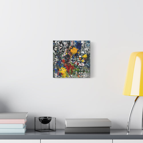 Abstract Floral Splash Matte Canvas Art - Stretched 1.25"