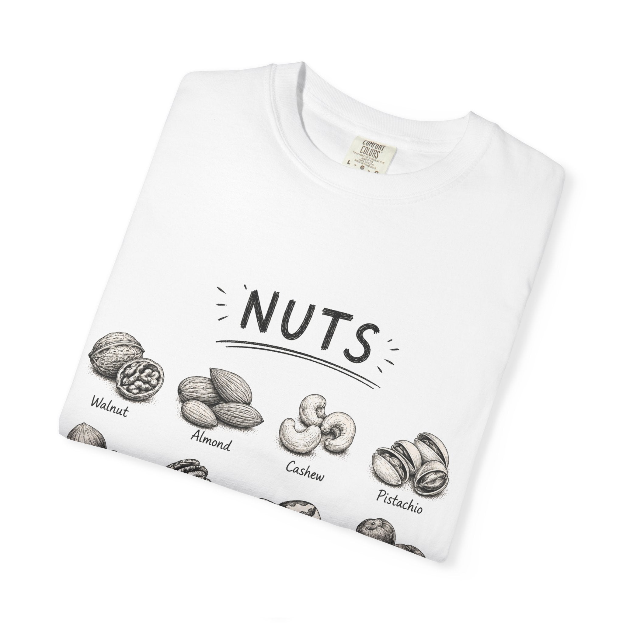 Nuts Illustrated T-Shirt — Vintage Botanical Nut Chart Tee