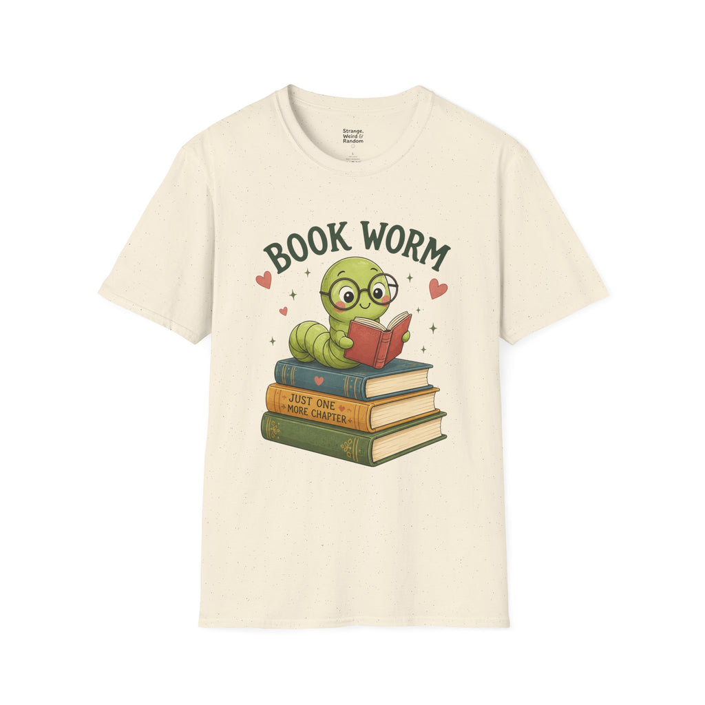 Book Worm T-Shirt — Cute Reading Worm Graphic Tee for Book Lovers