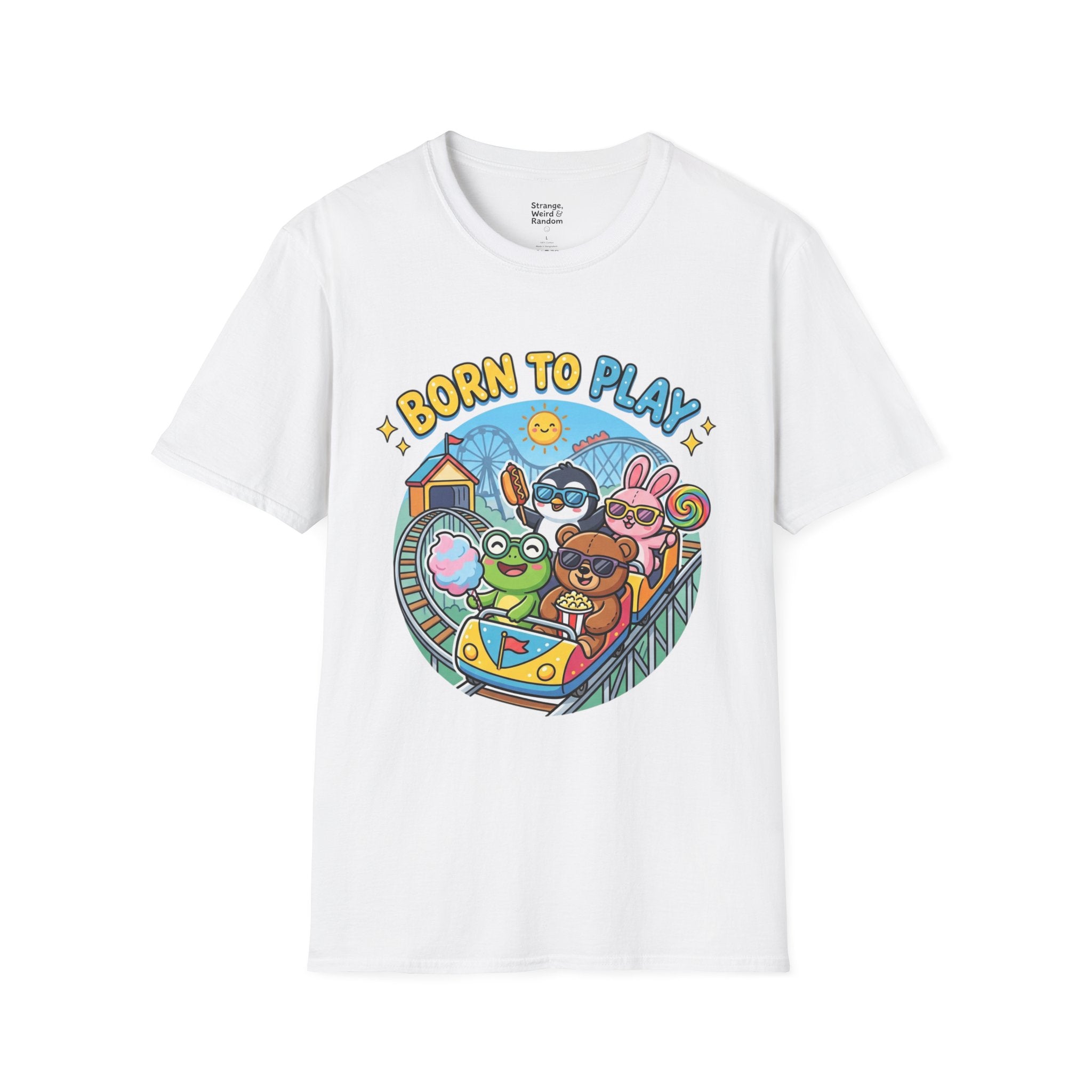 Born to Play T-Shirt — Cute Cartoon Animals Gaming & Playtime Tee