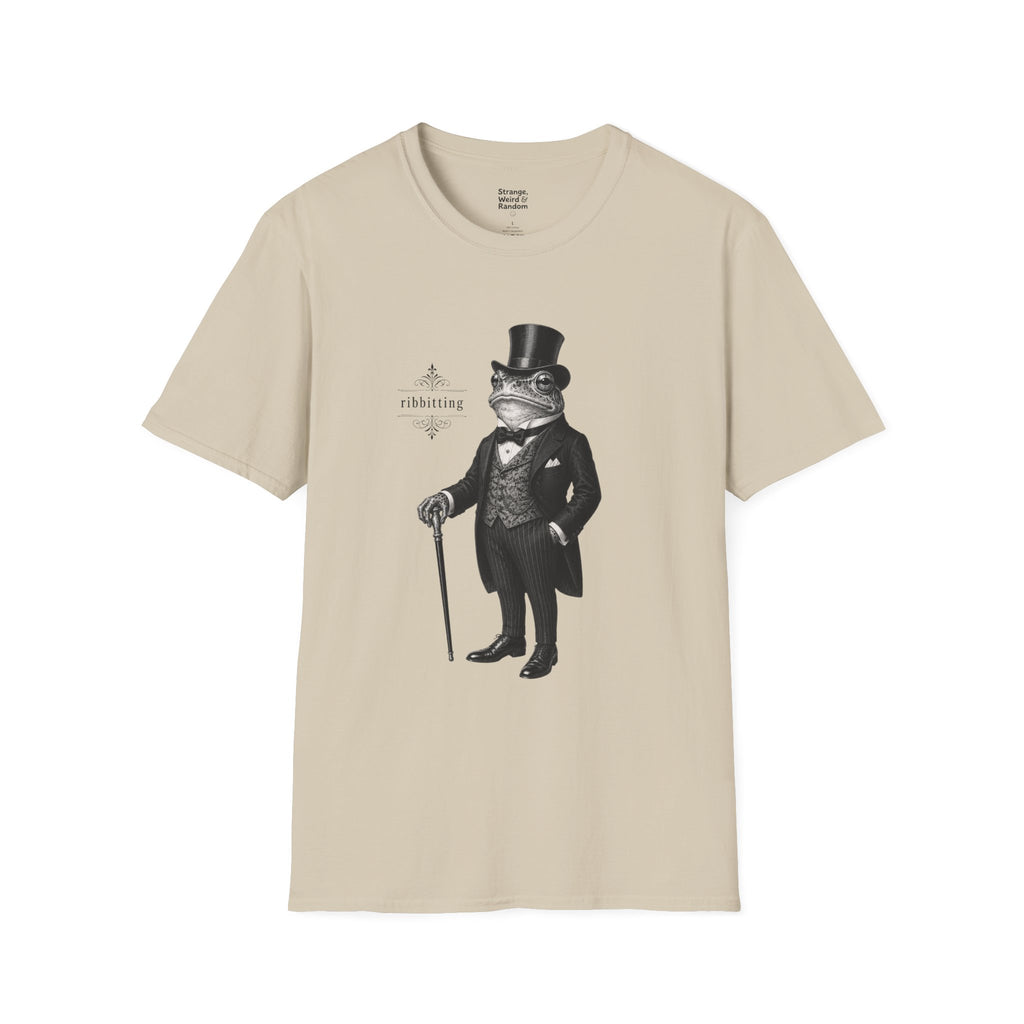Dapper Frog Gentleman ribbitting T-Shirt | Vintage Victorian Top Hat