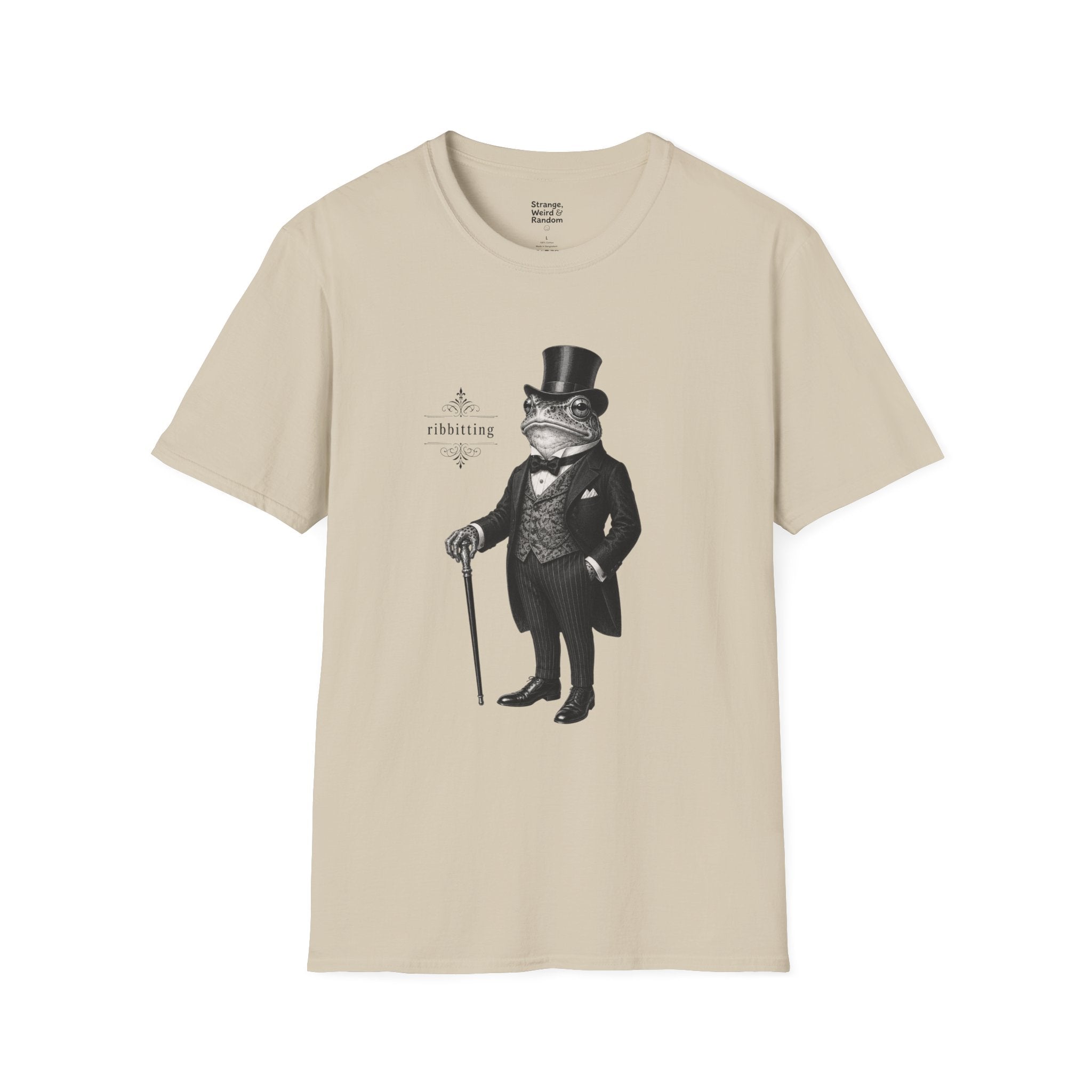 Dapper Frog Gentleman ribbitting T-Shirt | Vintage Victorian Top Hat