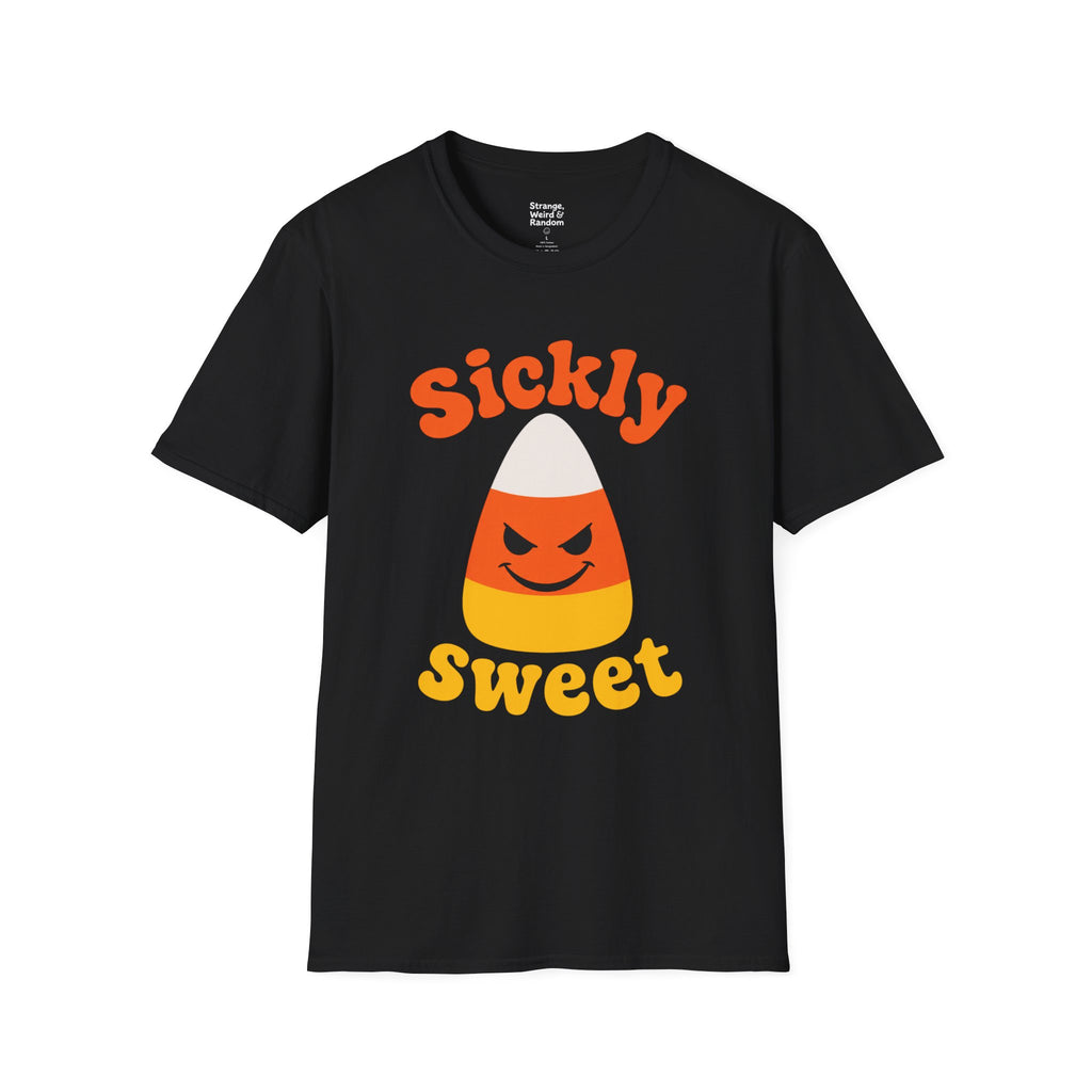 Sickly Sweet Candy Corn T-Shirt | Halloween Retro Orange Typography