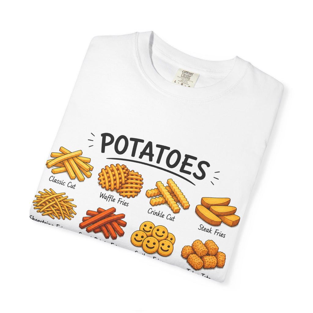 Potato Varieties T-Shirt — Cute Illustrated 'Potatoes' Chart Tee