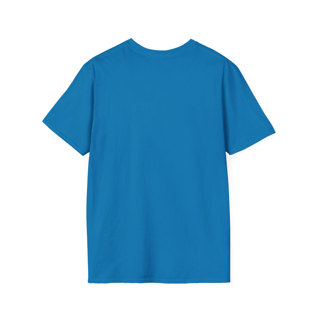 Laugh Don't Panic T-Shirt | Smiley Peace Sign Typography