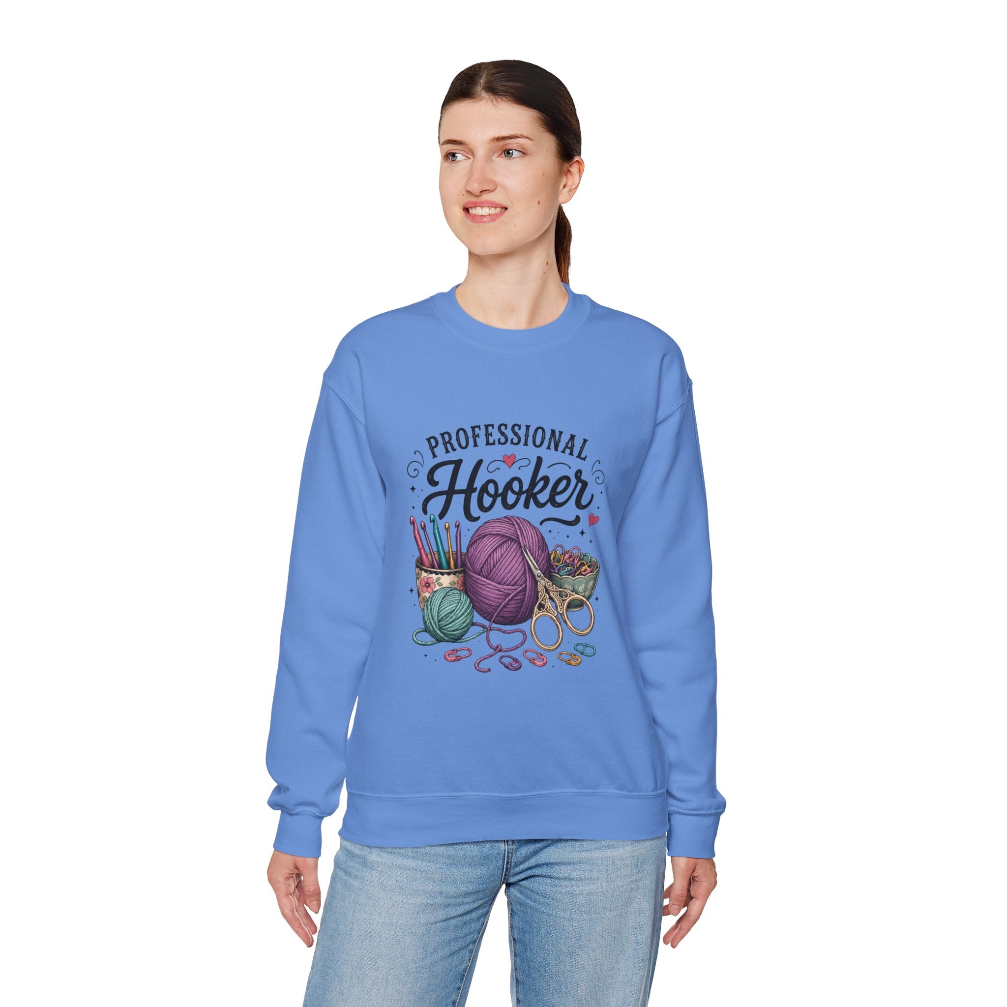 Professional Hooker Crochet  yarn crewneck sweatshirt | crochet hooks, yarn art