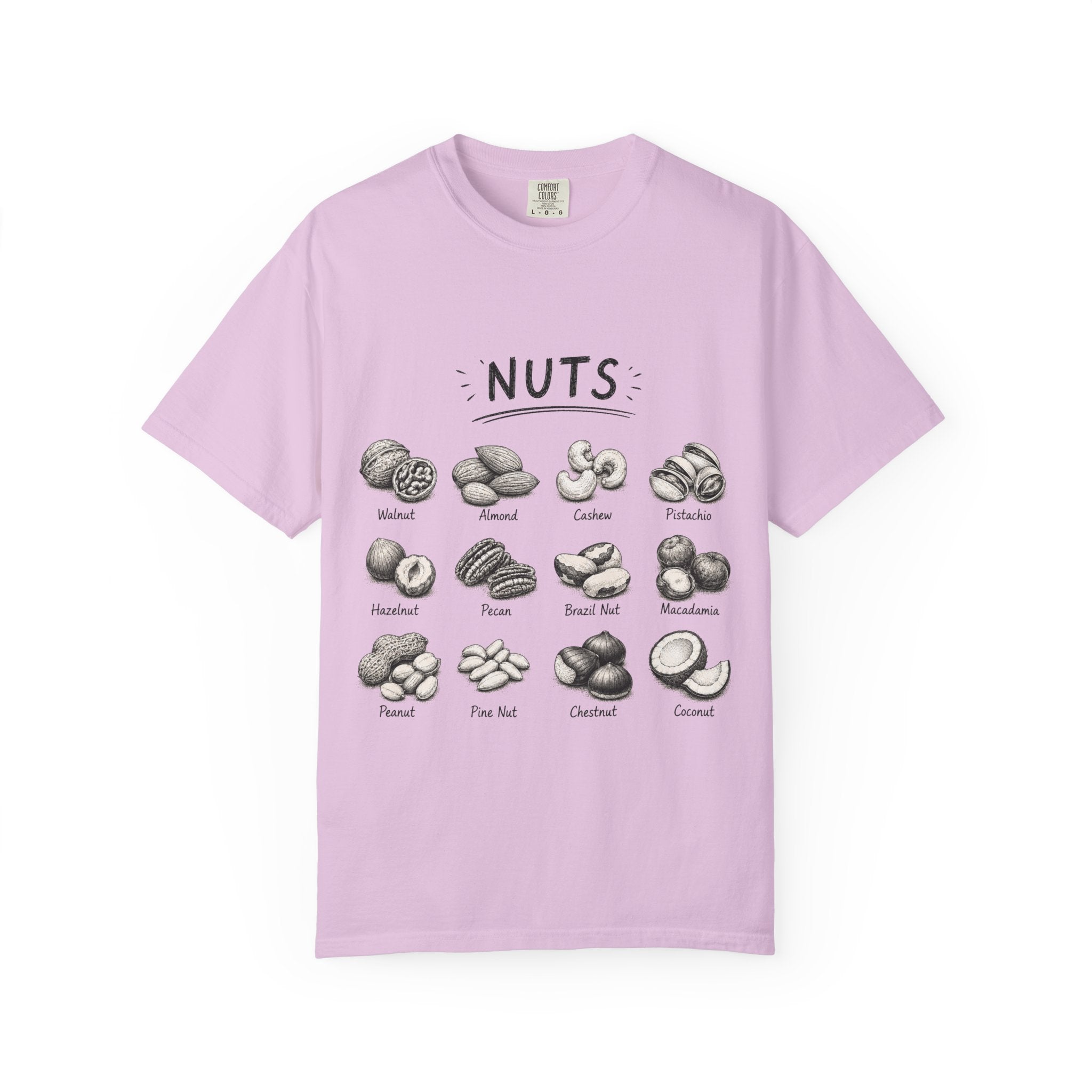 Nuts Illustrated T-Shirt — Vintage Botanical Nut Chart Tee