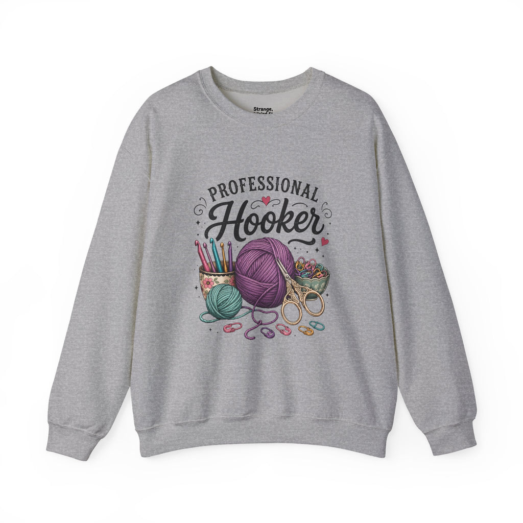 Professional Hooker Crochet  yarn crewneck sweatshirt | crochet hooks, yarn art