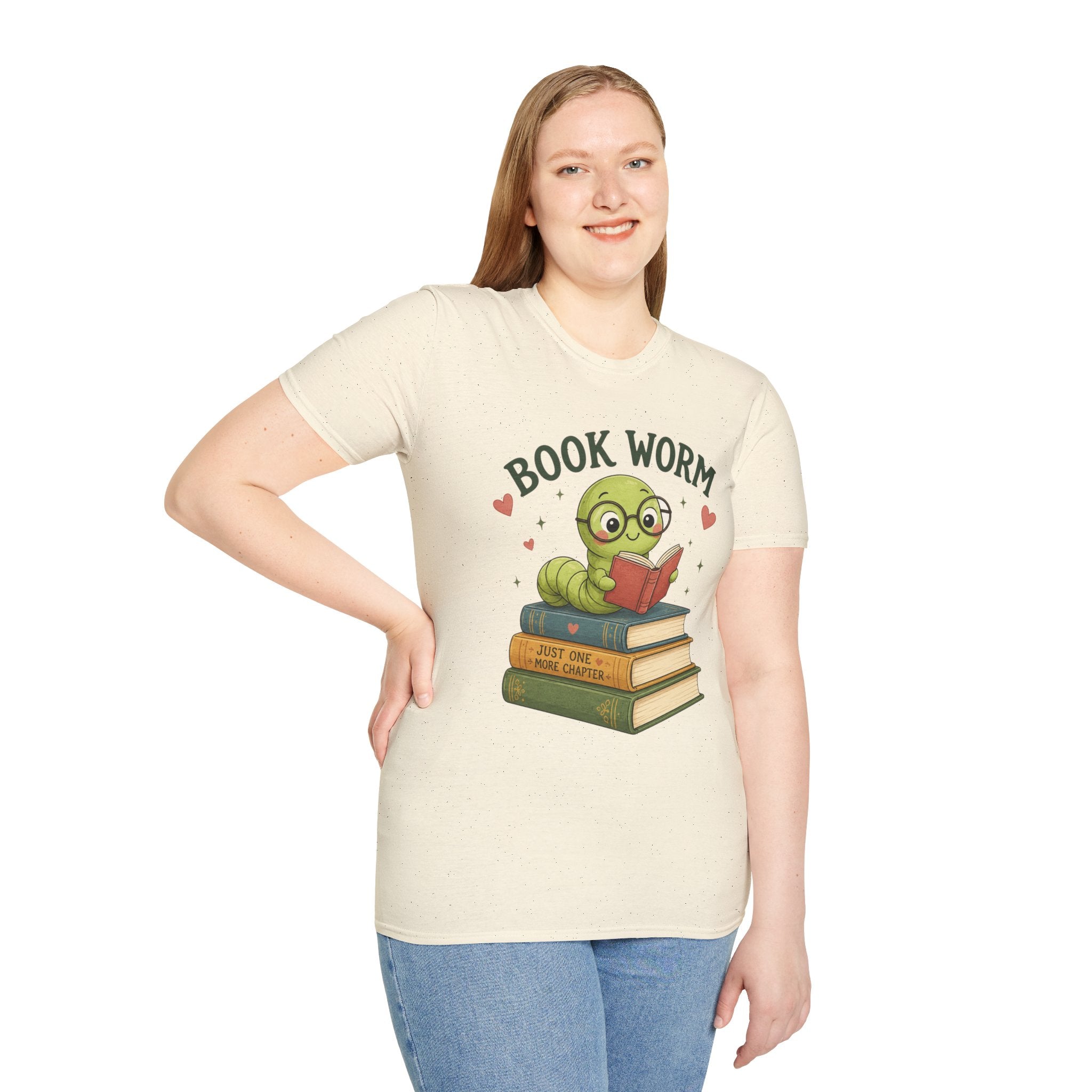 Book Worm T-Shirt — Cute Reading Worm Graphic Tee for Book Lovers