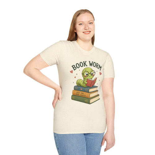 Book Worm T-Shirt — Cute Reading Worm Graphic Tee for Book Lovers