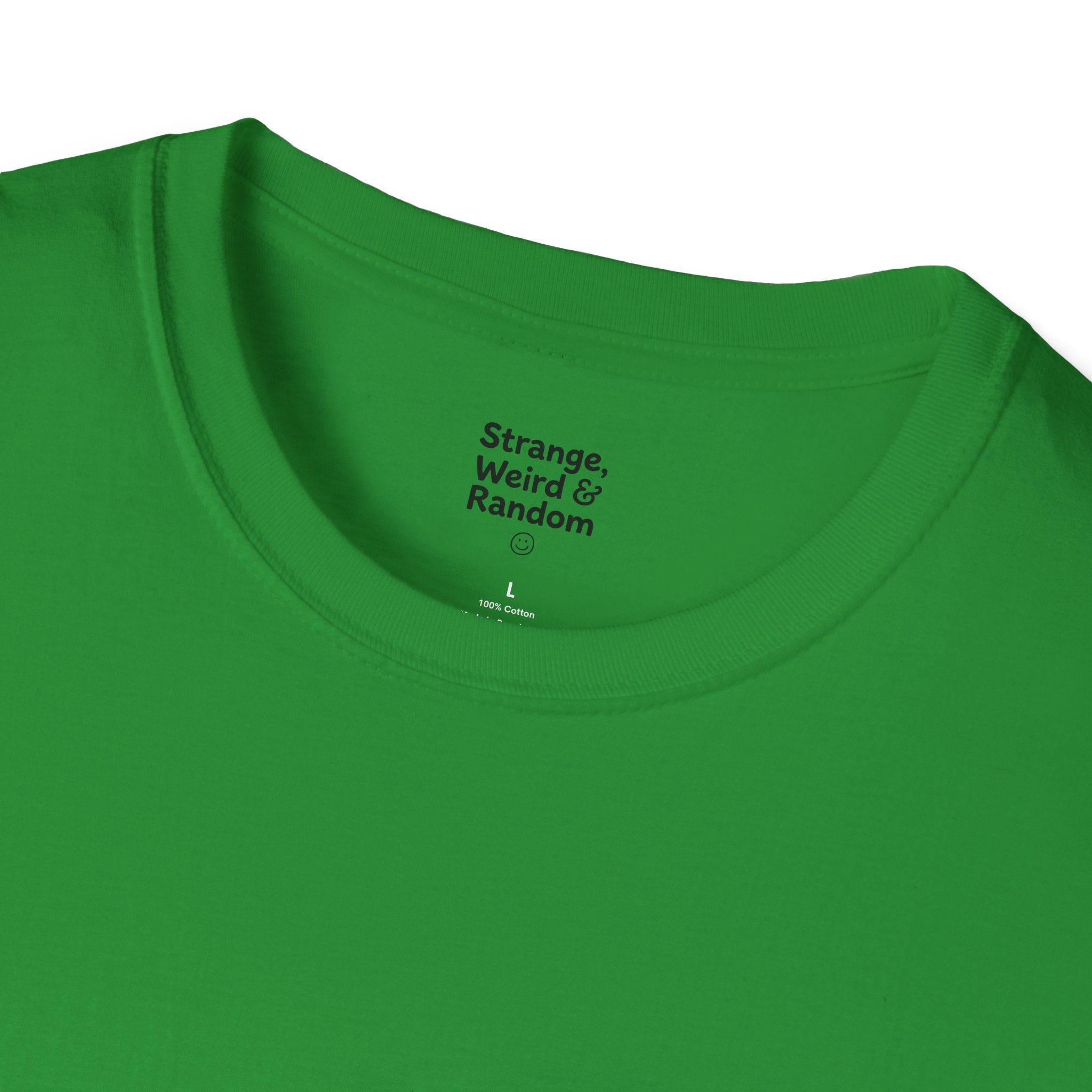 Laugh Don't Panic T-Shirt | Smiley Peace Sign Typography