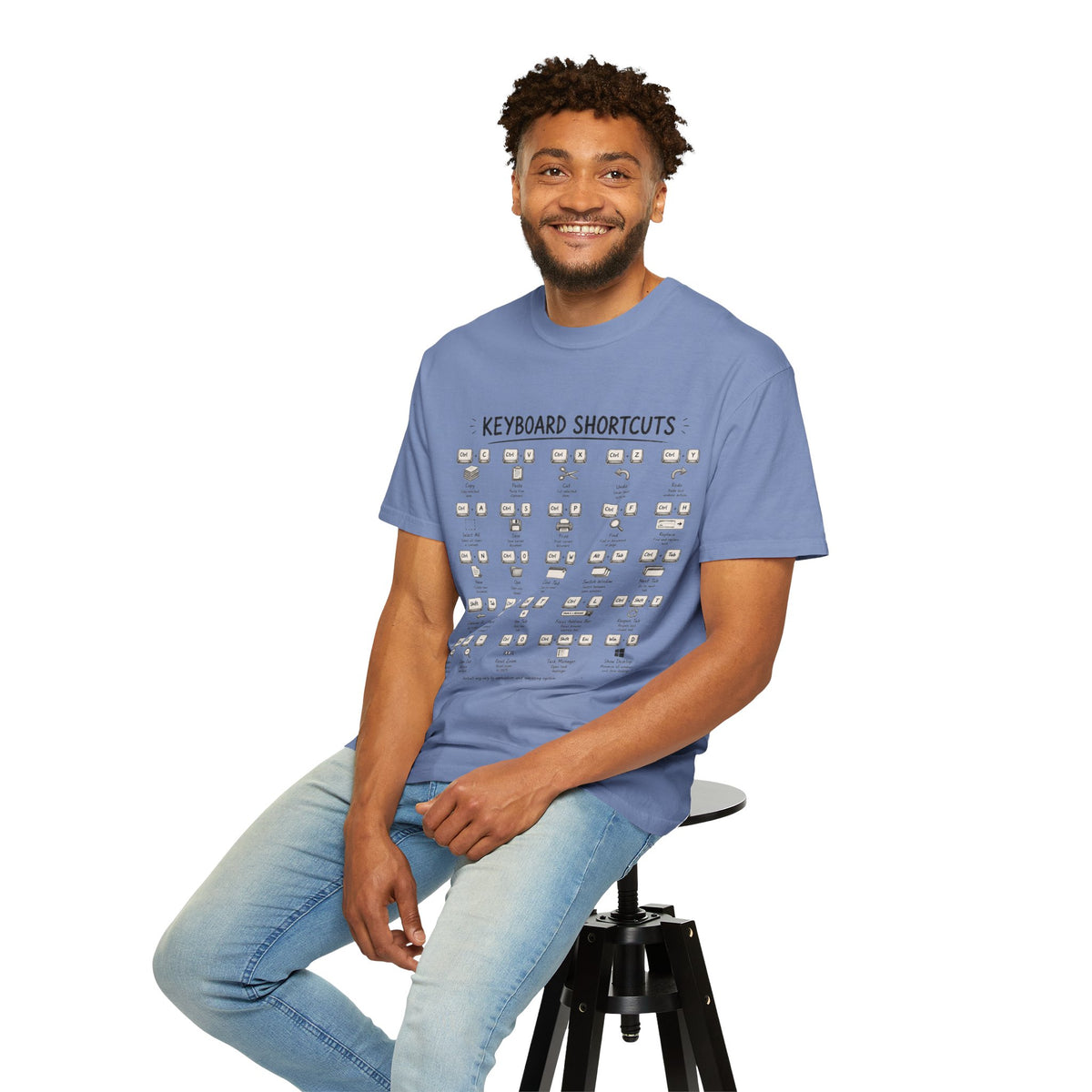 Keyboard Shortcuts T-Shirt — Programmer Tech Cheat Sheet Tee