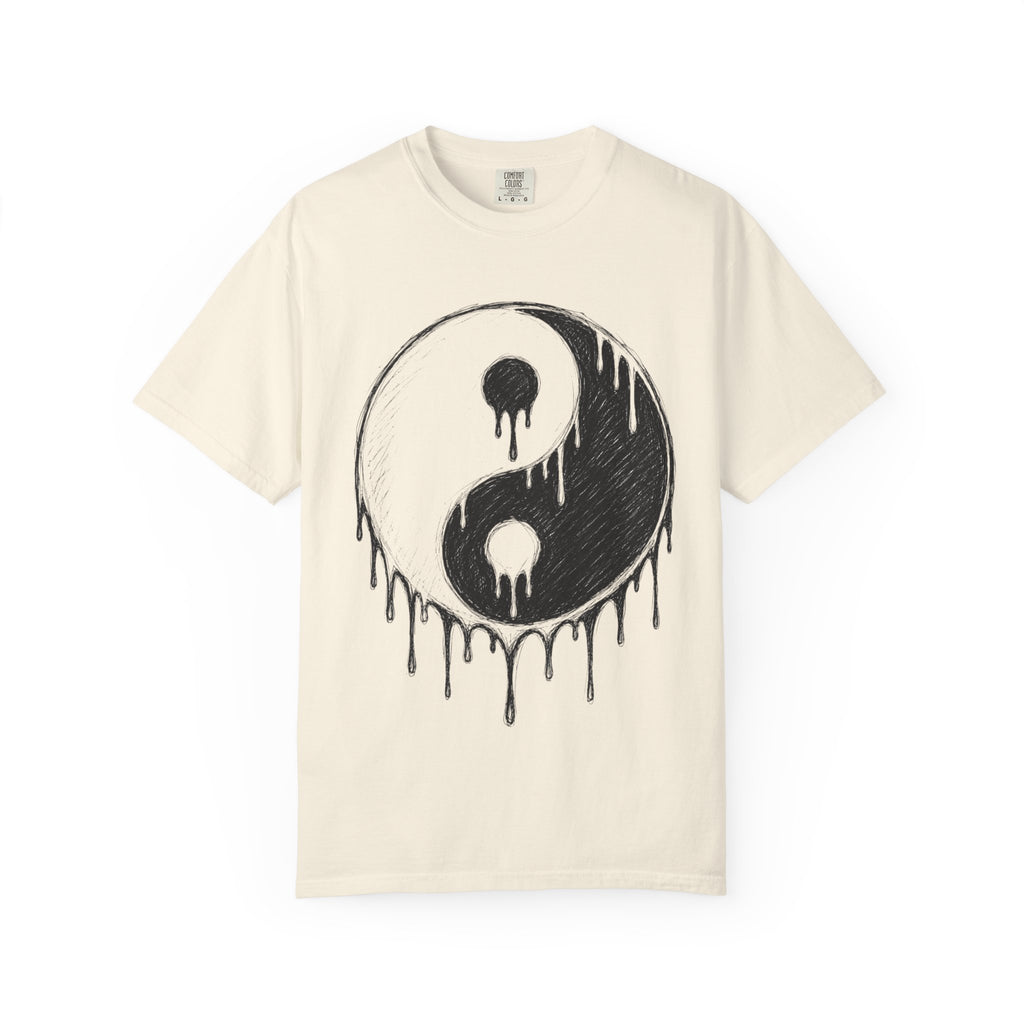 Yin Yang Drip Tee — Grunge Yin-Yang Graphic T-Shirt