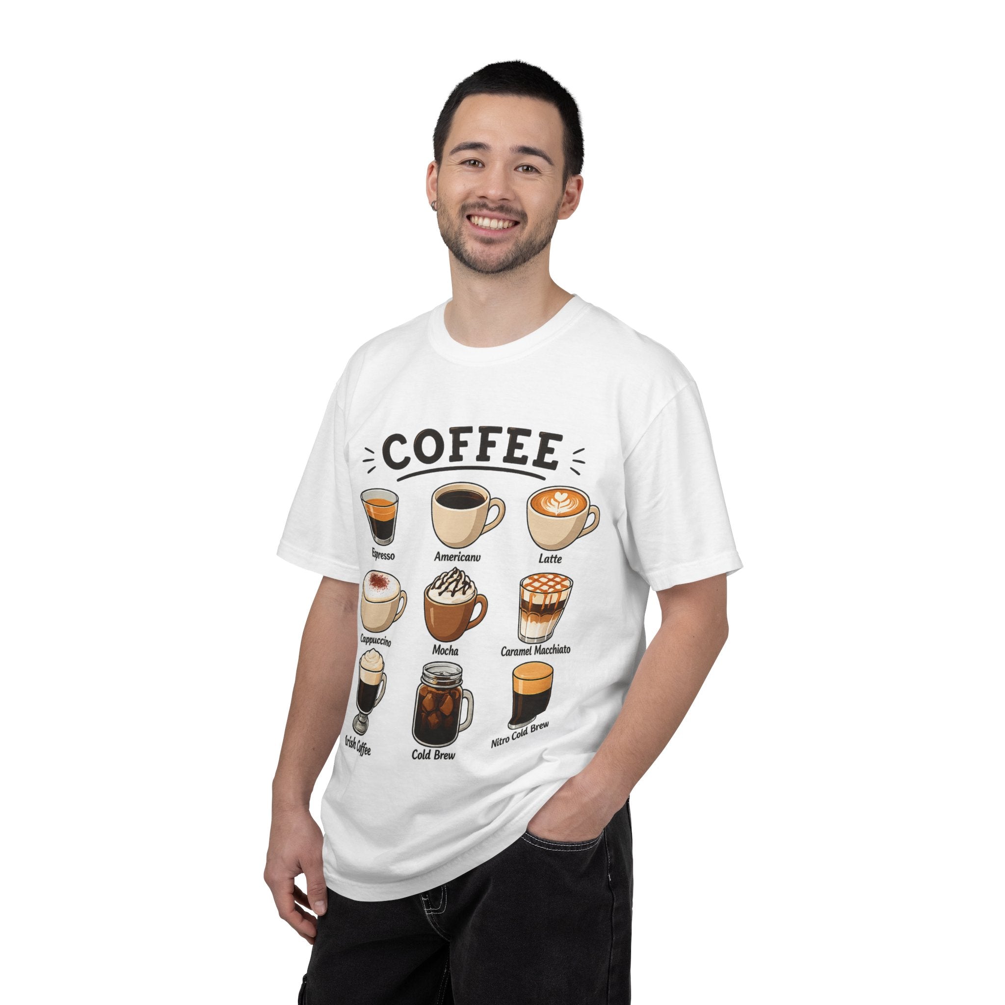 Coffee Types T-Shirt — Illustrated Coffee Guide Tee