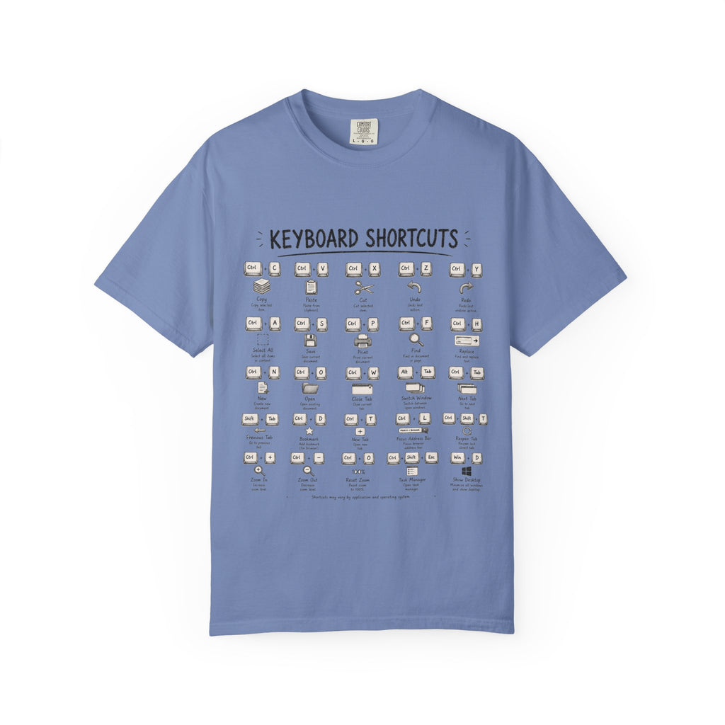 Keyboard Shortcuts T-Shirt — Programmer Tech Cheat Sheet Tee