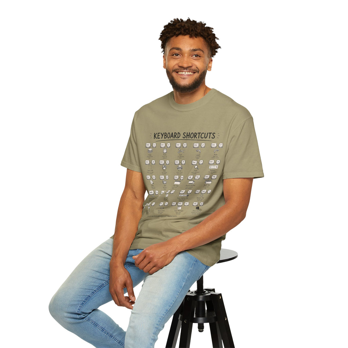 Keyboard Shortcuts T-Shirt — Programmer Tech Cheat Sheet Tee