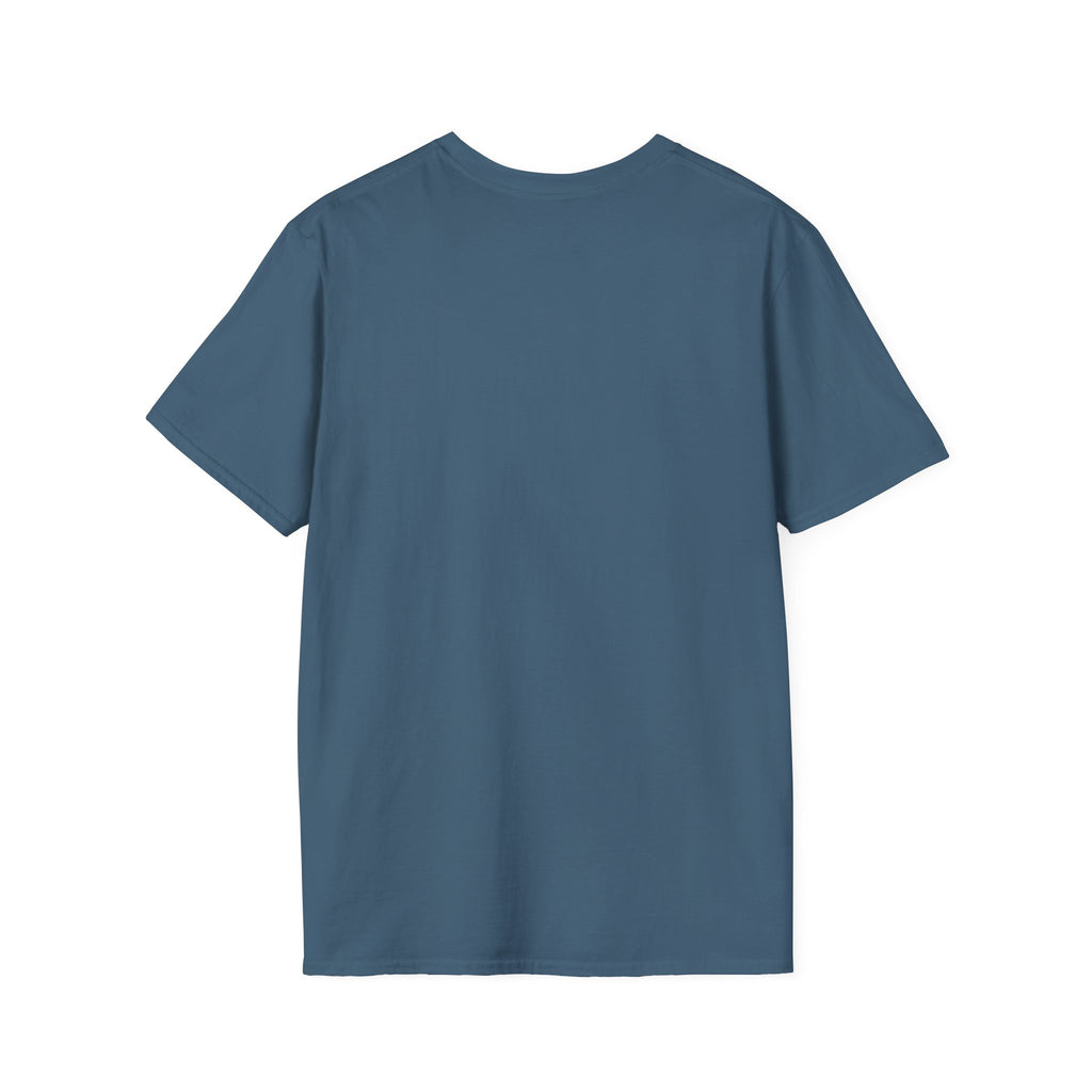 Laugh Don't Panic T-Shirt | Smiley Peace Sign Typography