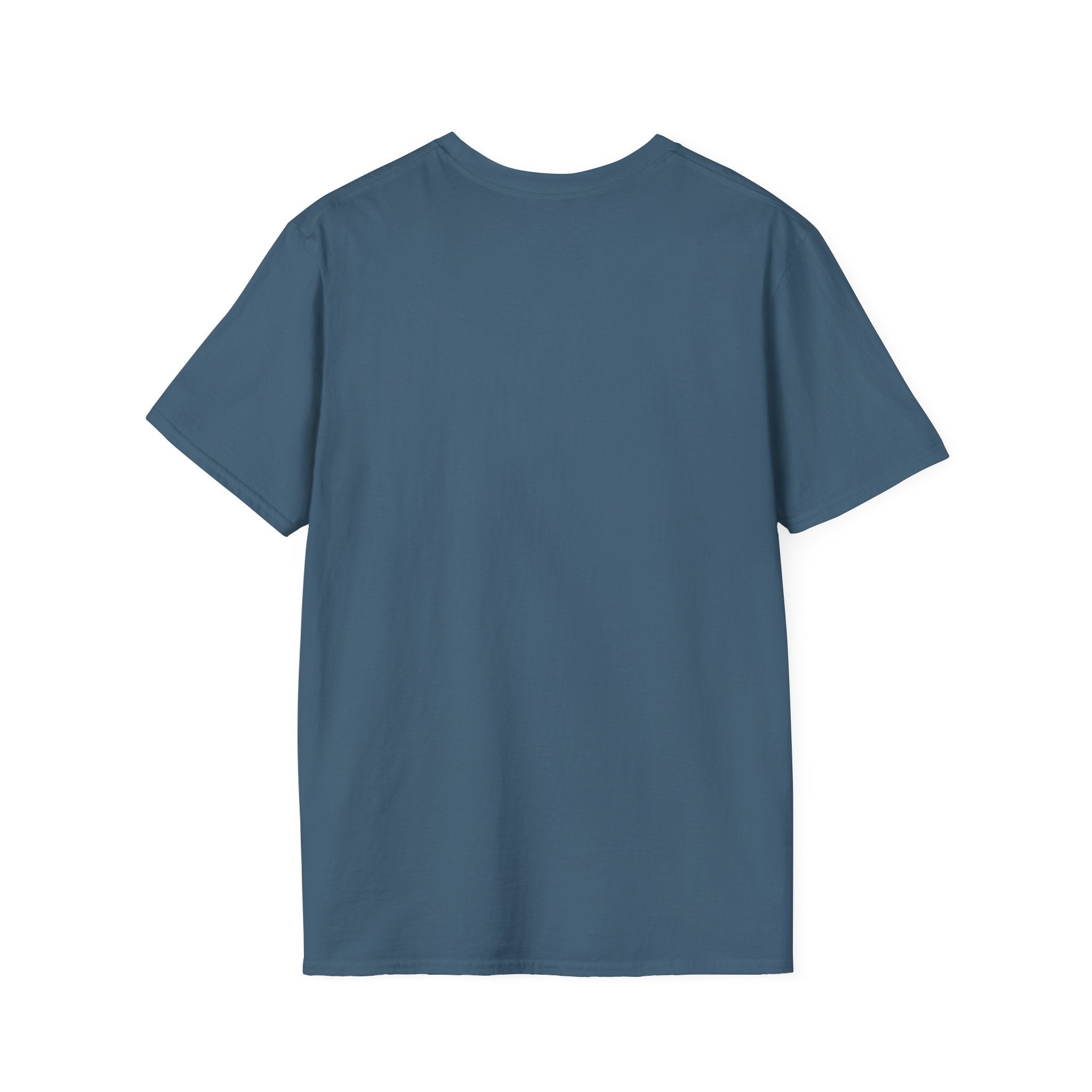 Laugh Don't Panic T-Shirt | Smiley Peace Sign Typography