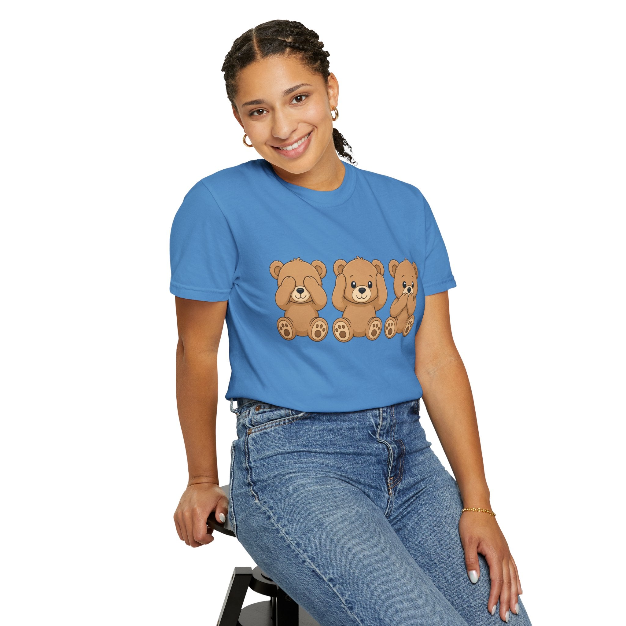 See No Evil Bears T‑Shirt — Cute Three Teddy Design, Cute Animal Tee for Kids & Adults