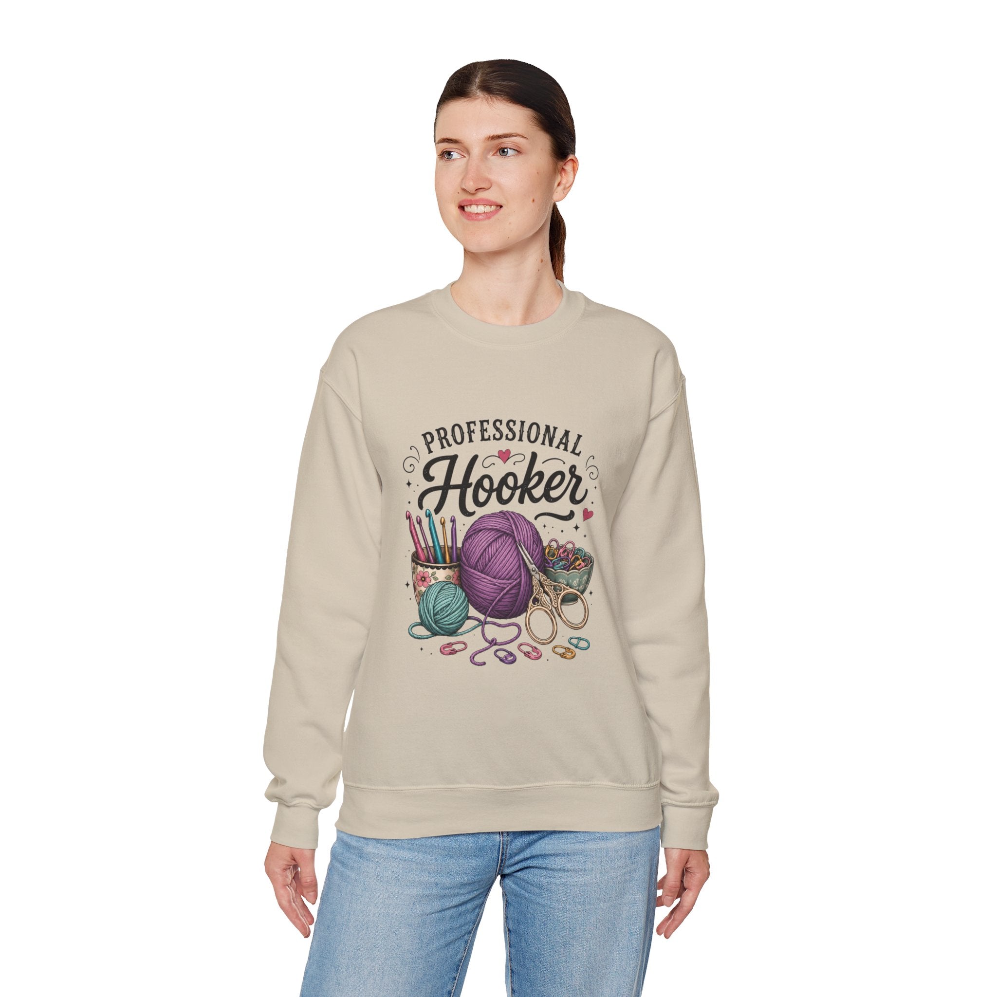 Professional Hooker Crochet  yarn crewneck sweatshirt | crochet hooks, yarn art