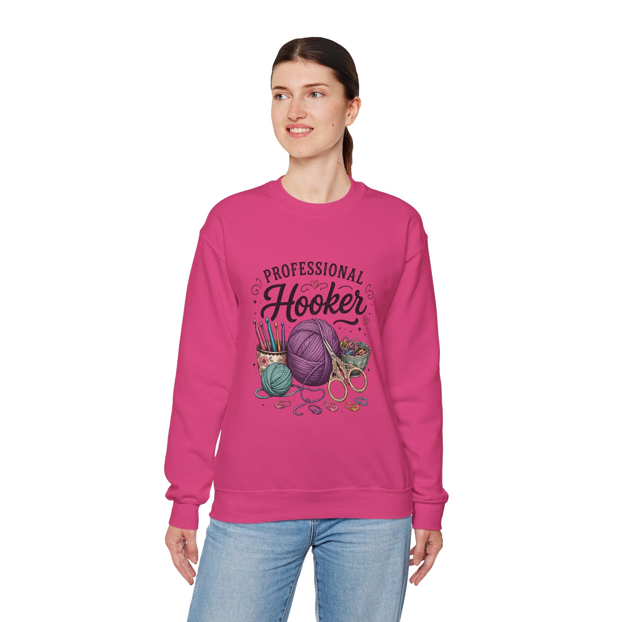 Professional Hooker Crochet  yarn crewneck sweatshirt | crochet hooks, yarn art