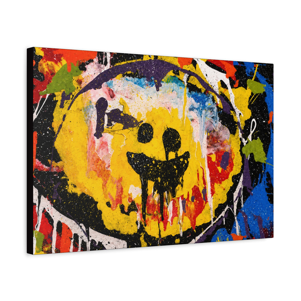 Abstract Graffiti Smile Canvas