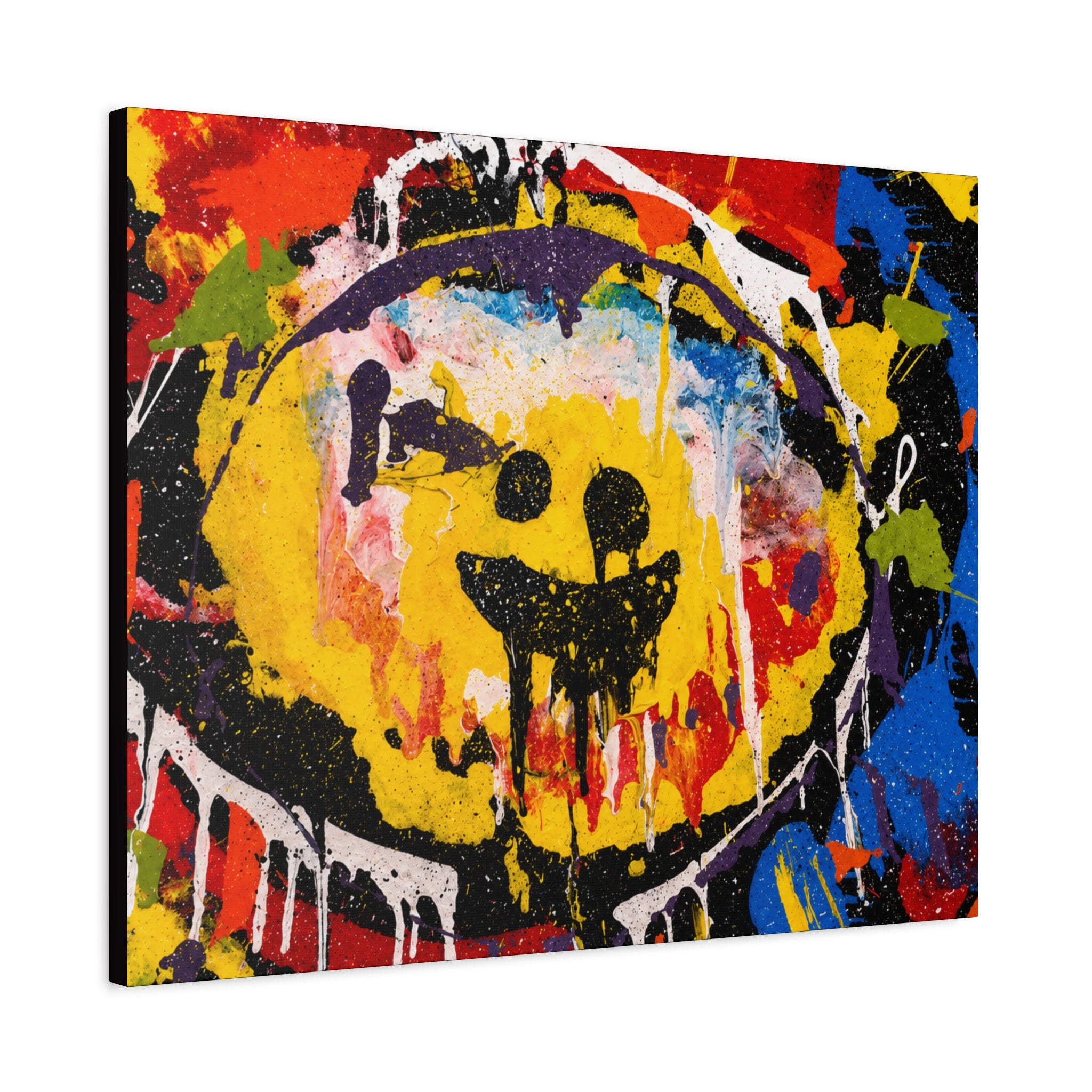 Abstract Graffiti Smile Canvas
