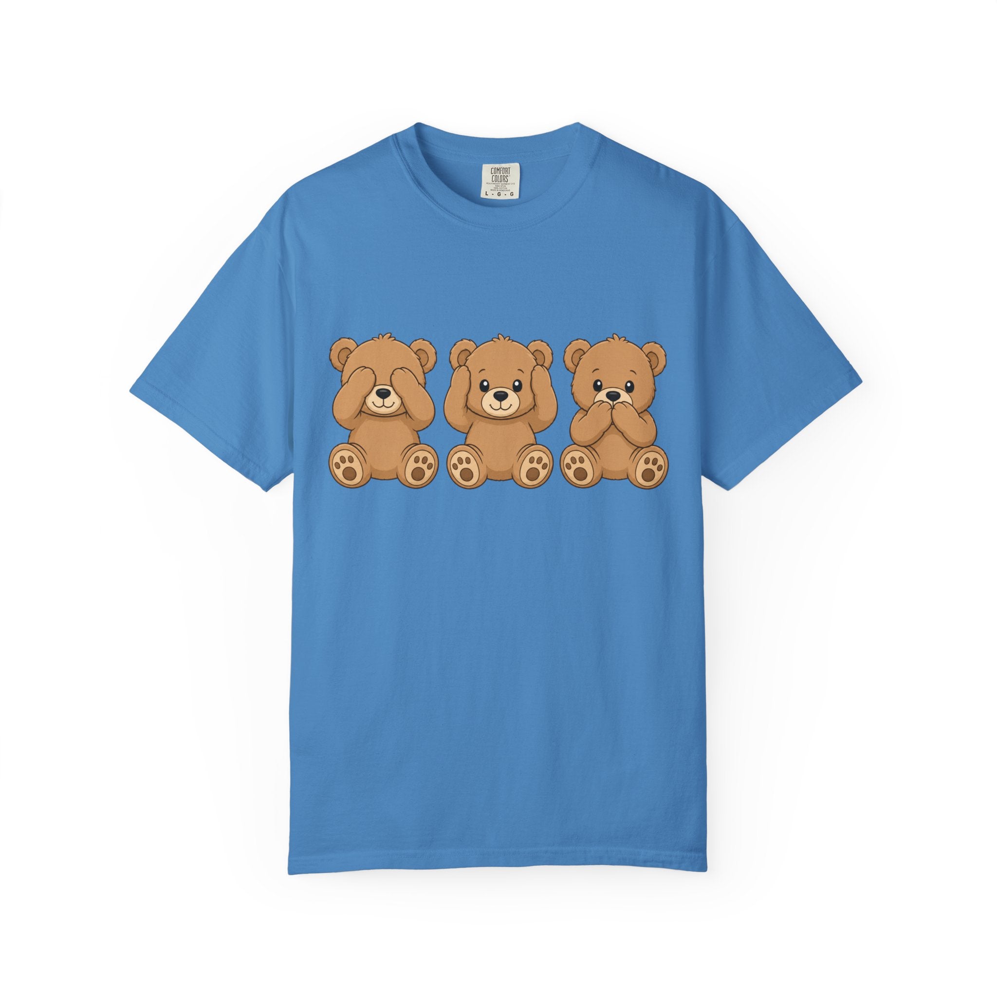 See No Evil Bears T‑Shirt — Cute Three Teddy Design, Cute Animal Tee for Kids & Adults