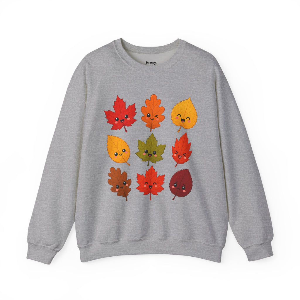 Autumn Leaves Crewneck Sweatshirt — Cute Kawaii Fall Leaf Design