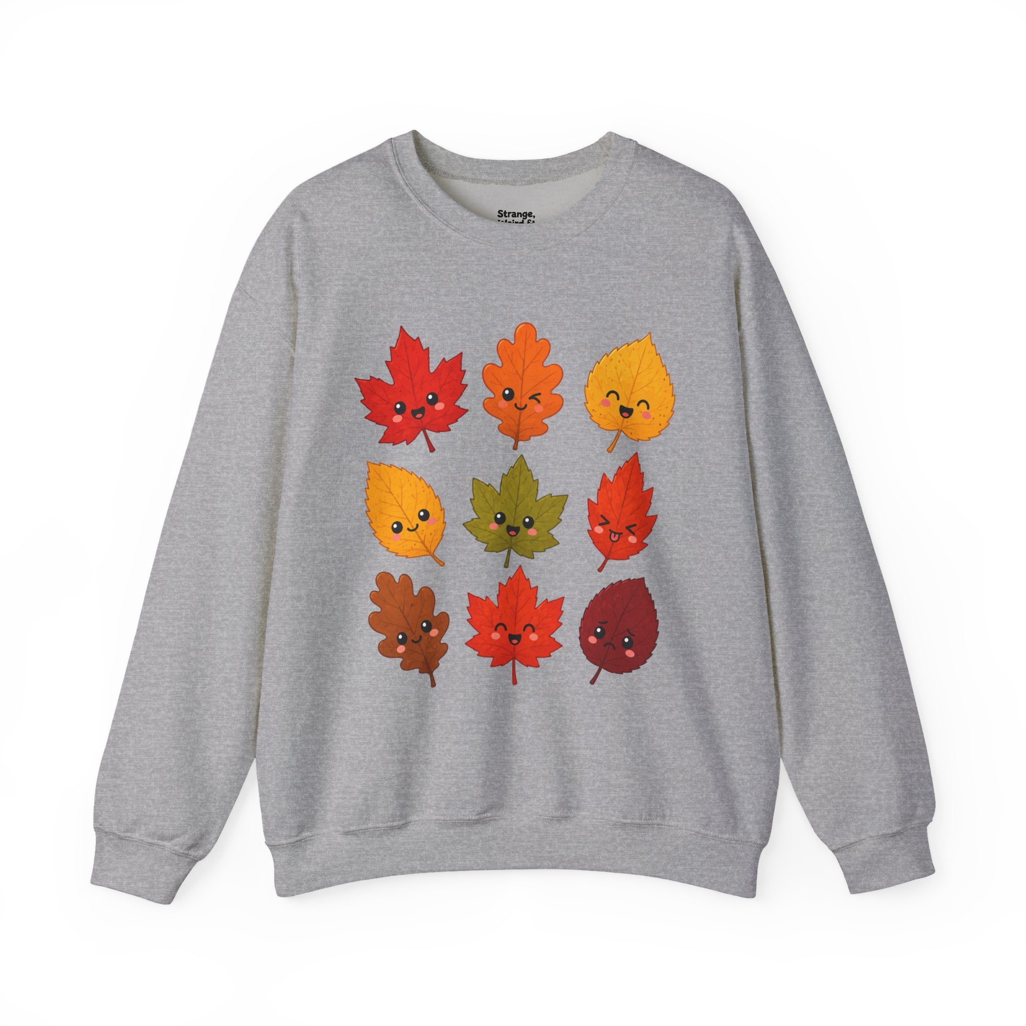 Autumn Leaves Crewneck Sweatshirt — Cute Kawaii Fall Leaf Design