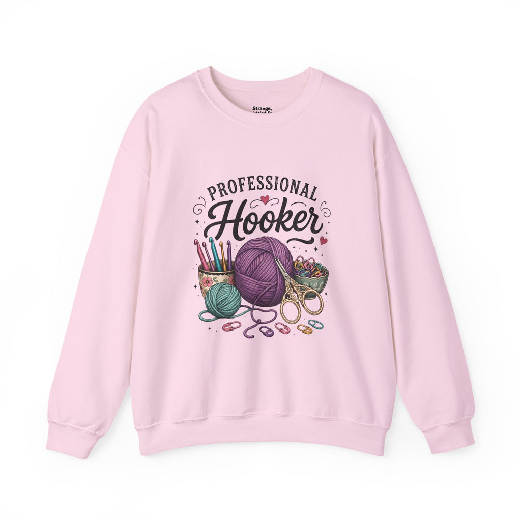 Professional Hooker Crochet  yarn crewneck sweatshirt | crochet hooks, yarn art
