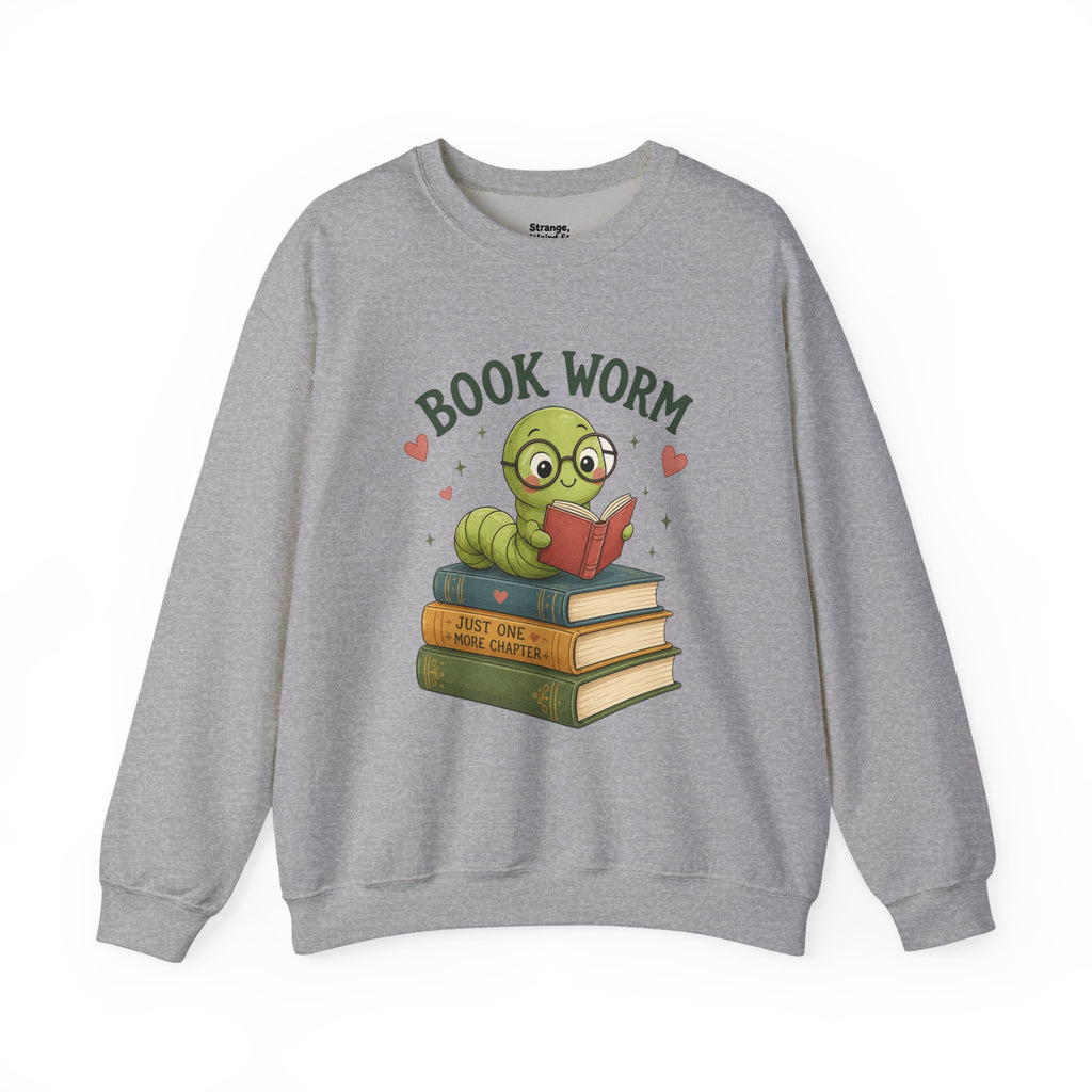 Book Worm Sweatshirt — Cute Reading Lover Crewneck