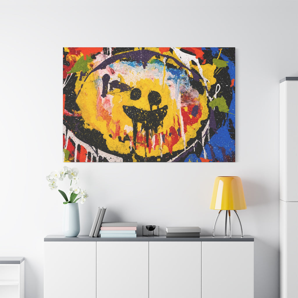 Abstract Graffiti Smile Canvas