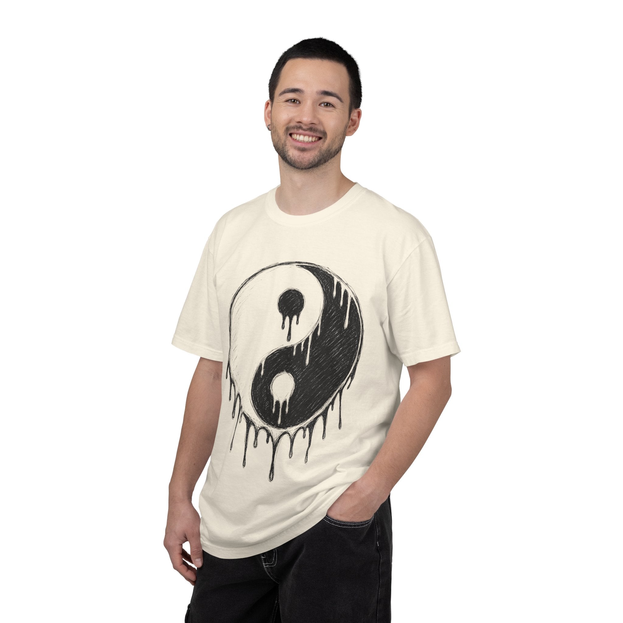 Yin Yang Drip Tee — Grunge Yin-Yang Graphic T-Shirt