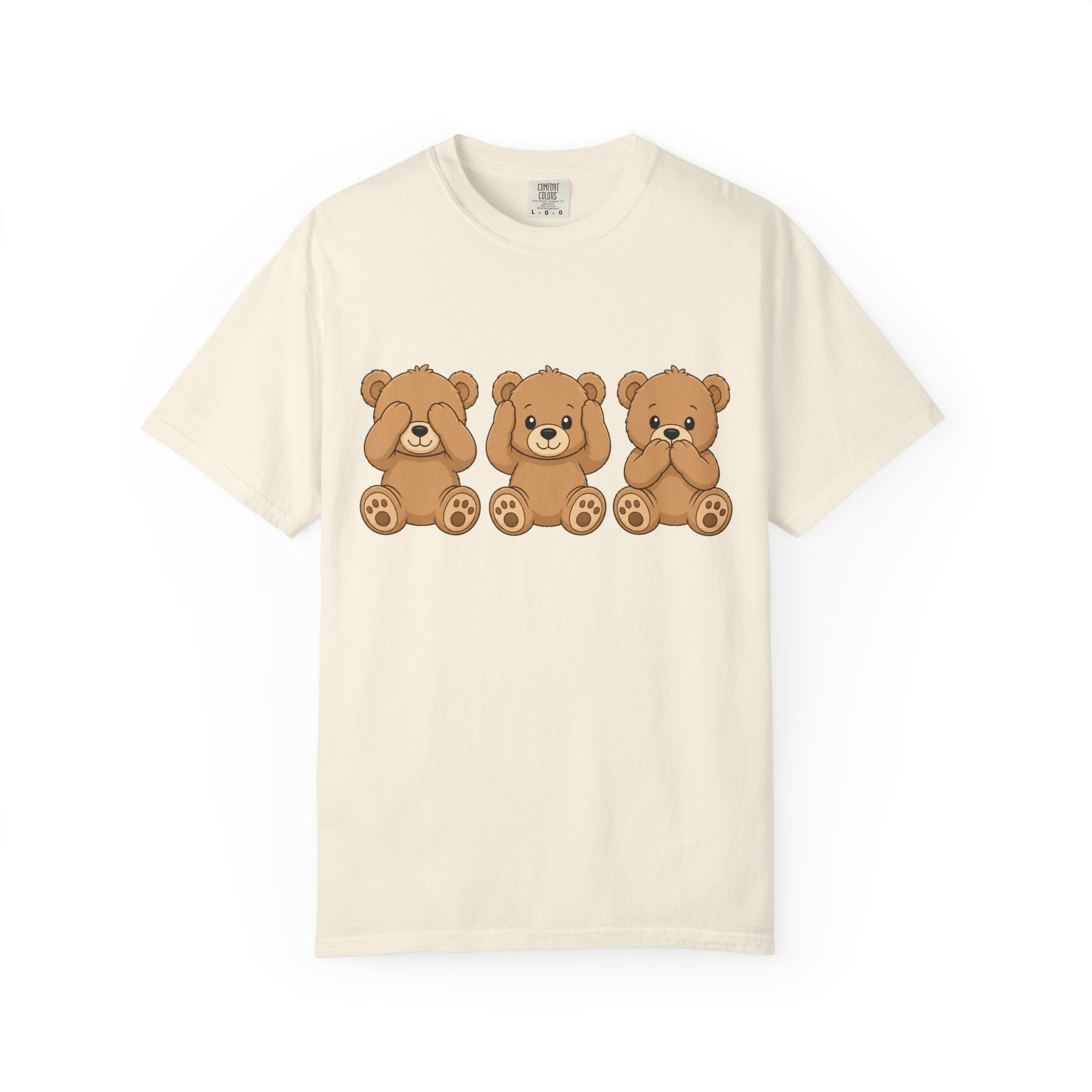See No Evil Bears T‑Shirt — Cute Three Teddy Design, Cute Animal Tee for Kids & Adults