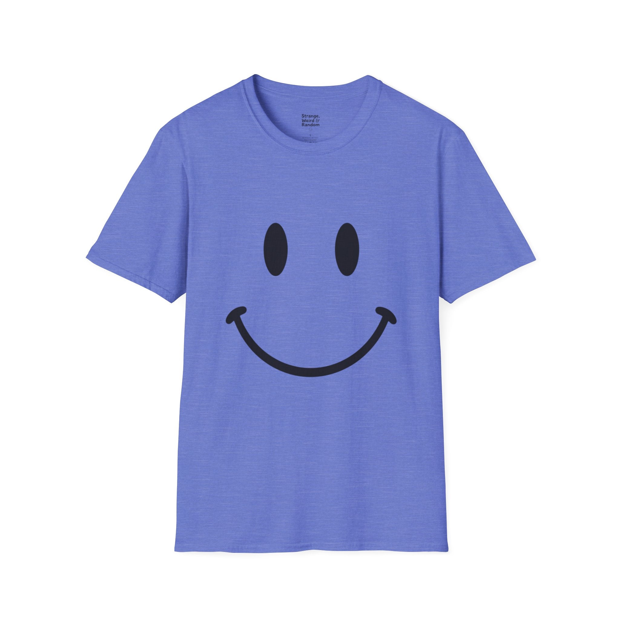 Large Black Smiley Face T-Shirt | Orange Graphic Tee