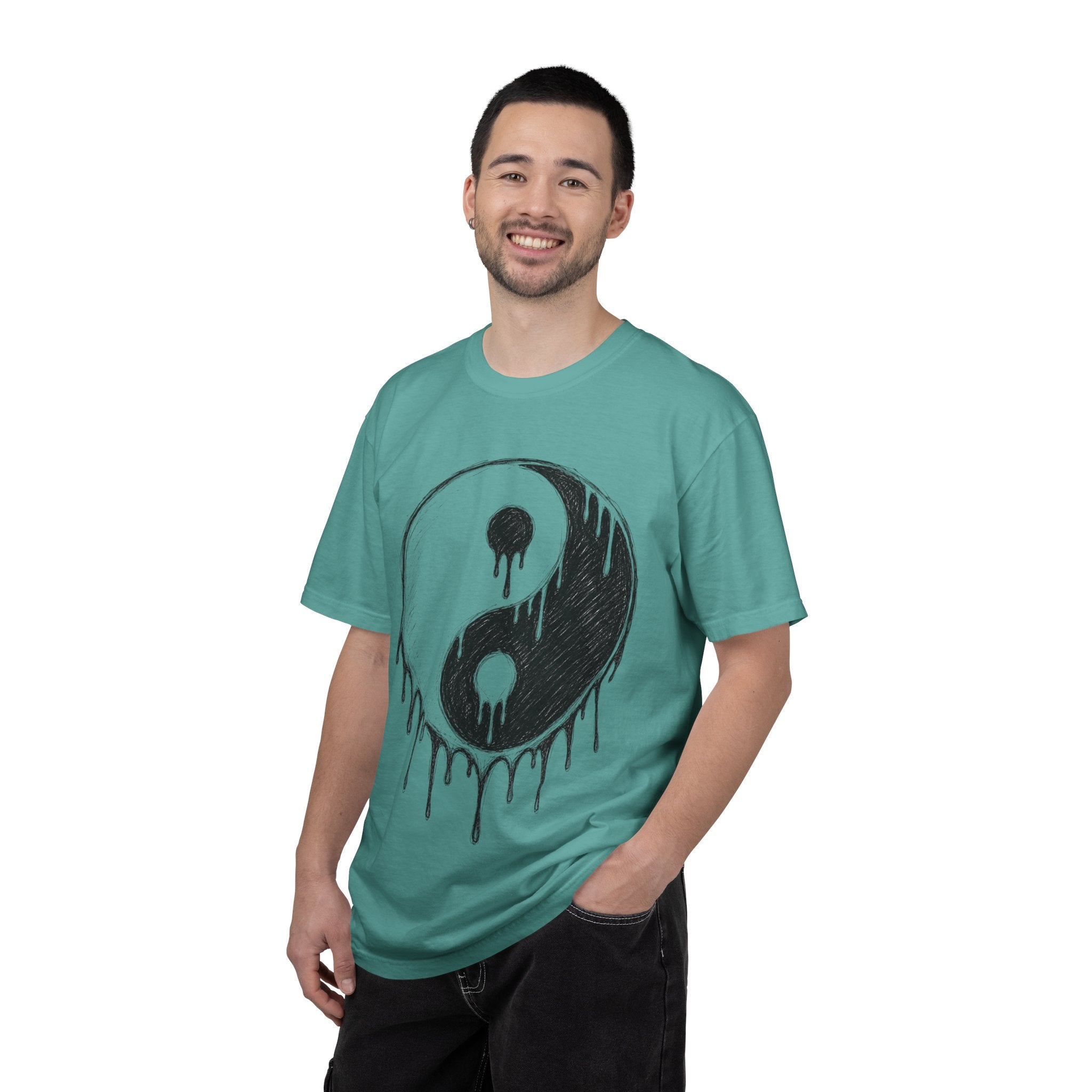 Yin Yang Drip Tee — Grunge Yin-Yang Graphic T-Shirt