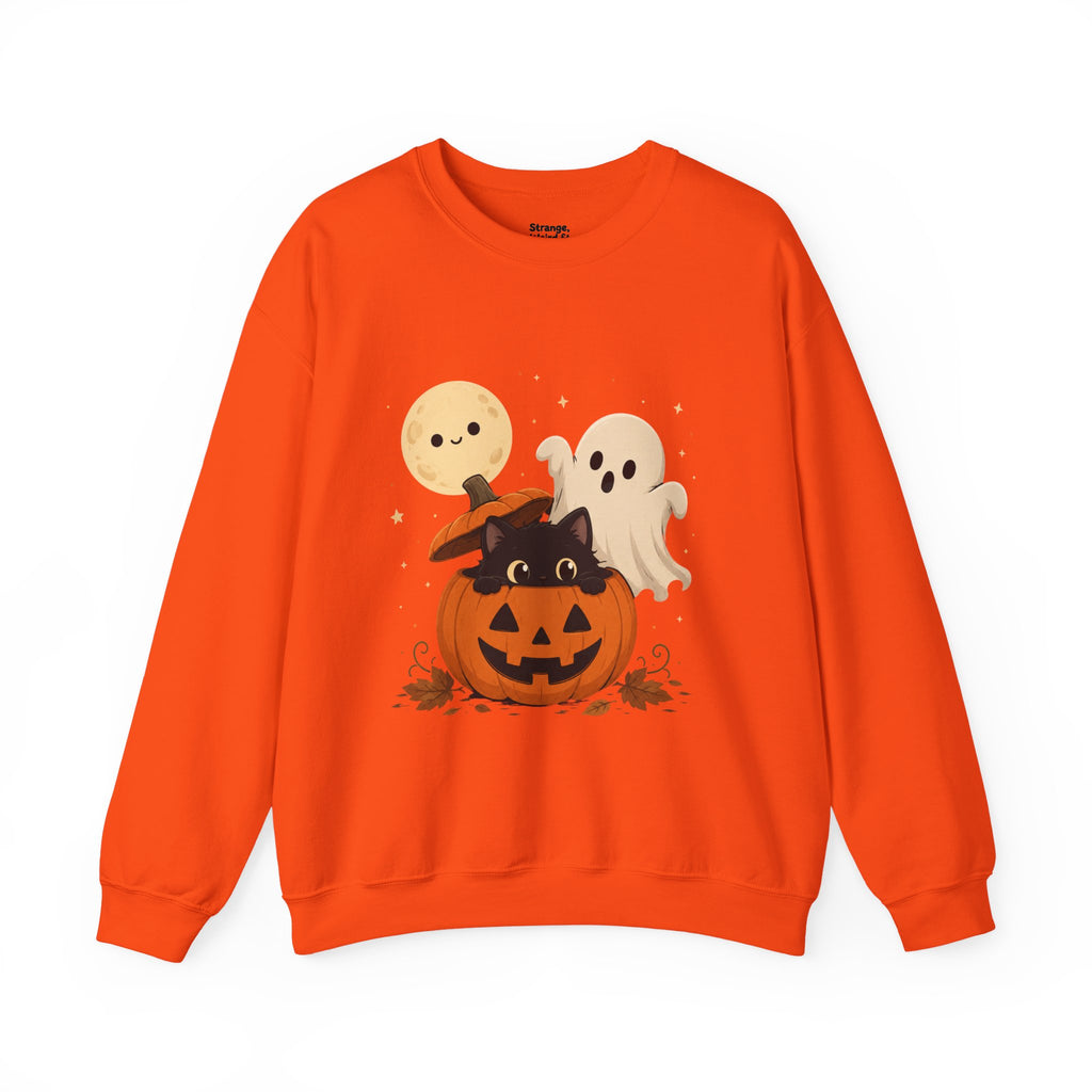 Cute Halloween Pumpkin Cat Ghosts Sweatshirt