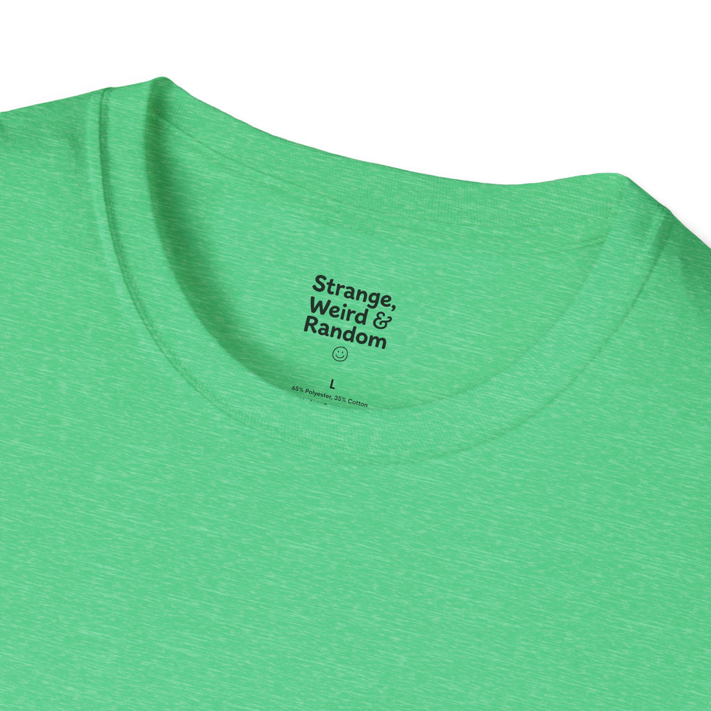 Laugh Don't Panic T-Shirt | Smiley Peace Sign Typography