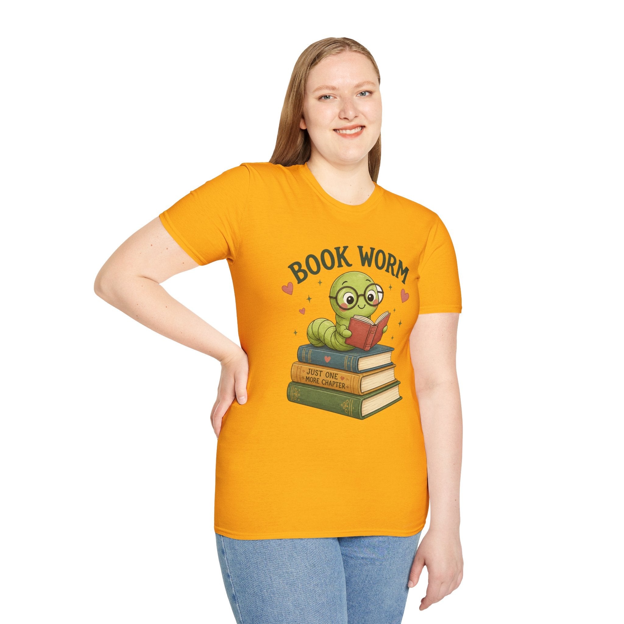 Book Worm T-Shirt — Cute Reading Worm Graphic Tee for Book Lovers