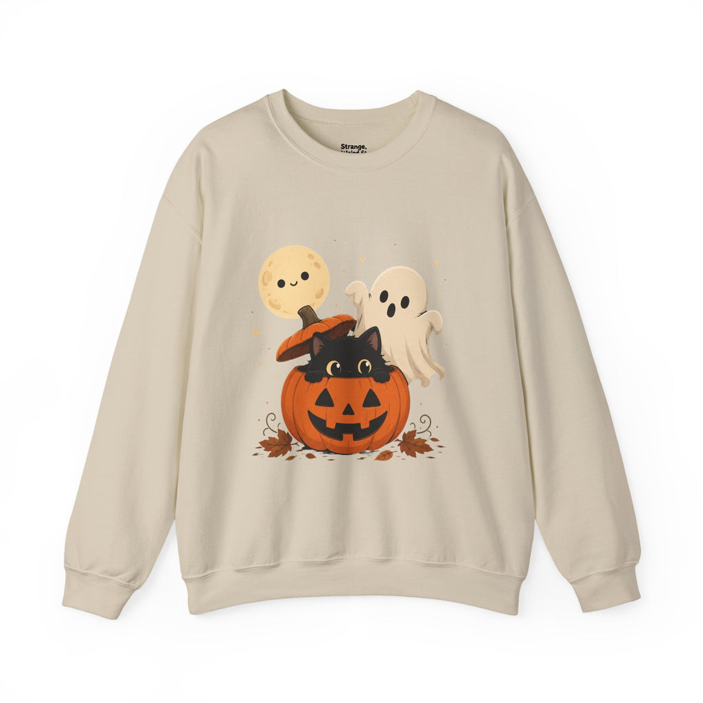 Cute Halloween Pumpkin Cat Ghosts Sweatshirt