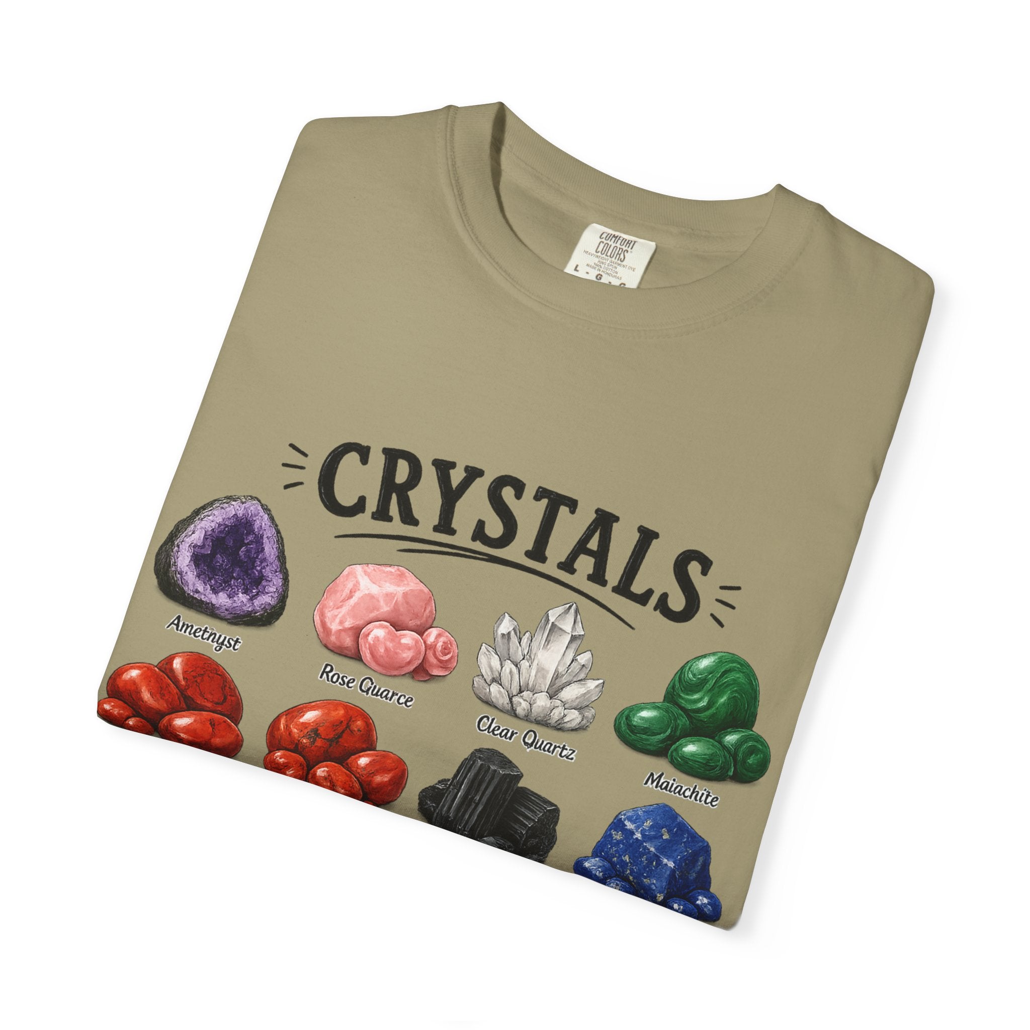 Crystal Guide T-Shirt — Illustrated Gemstone Chart Tee