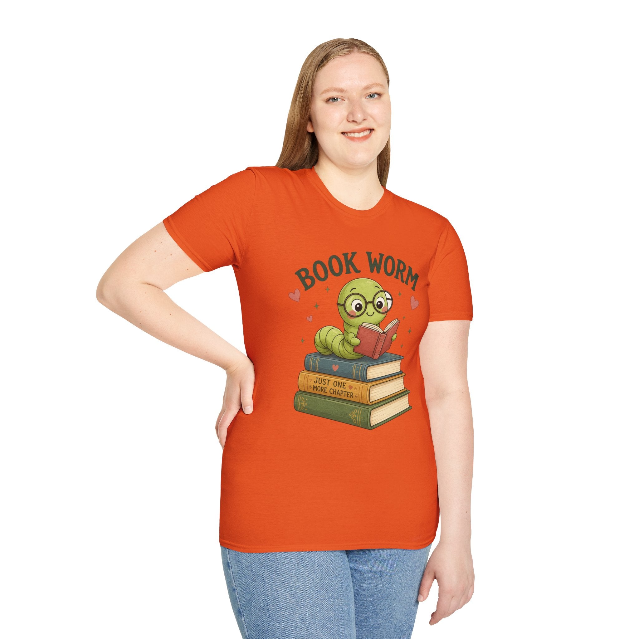 Book Worm T-Shirt — Cute Reading Worm Graphic Tee for Book Lovers